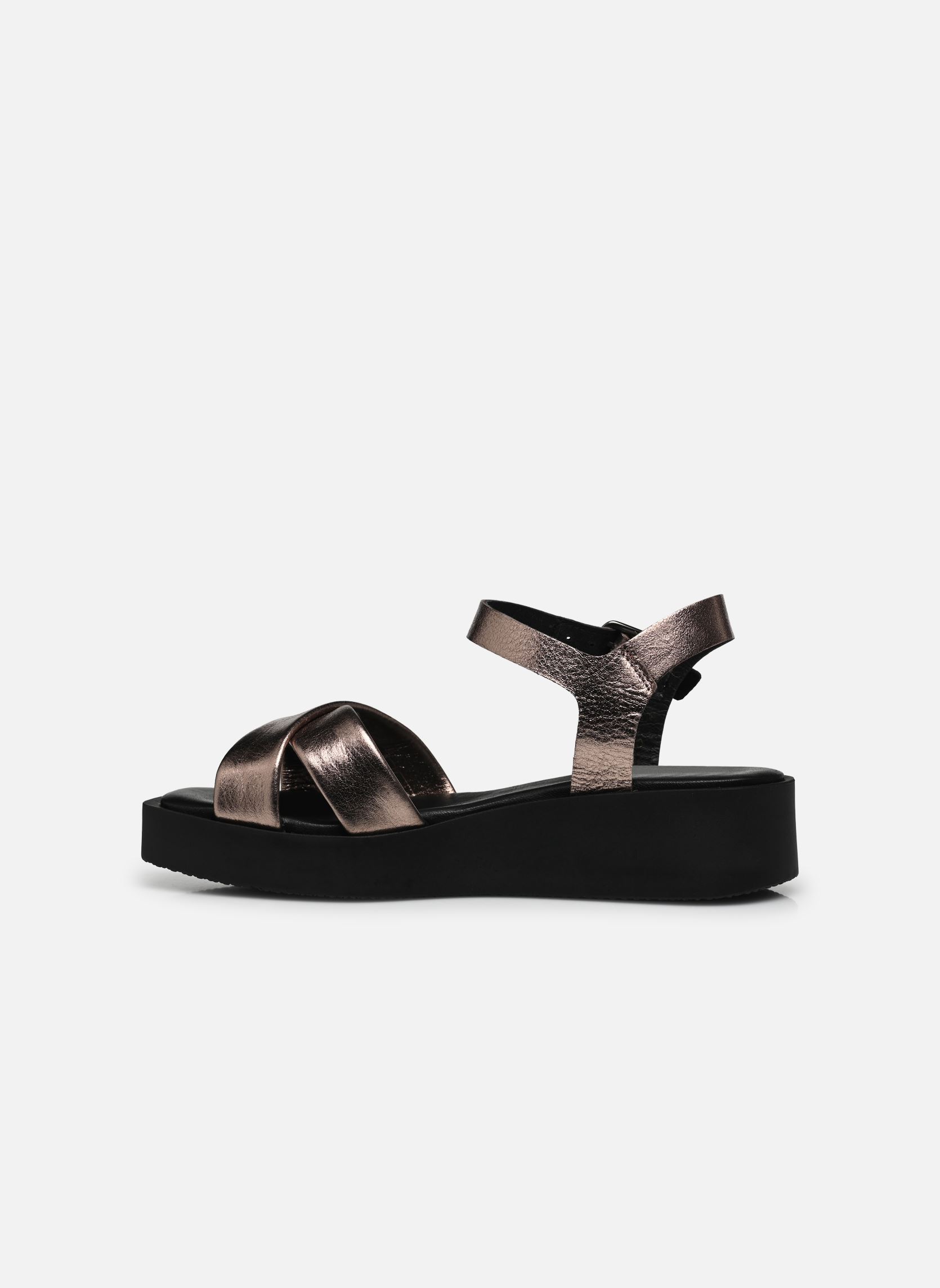 Sandalias y plataformas de cuña Nerys mujer oro y bronce Texto Sandalias y plataformas de cuña Nerys mujer oro y bronce Bronze