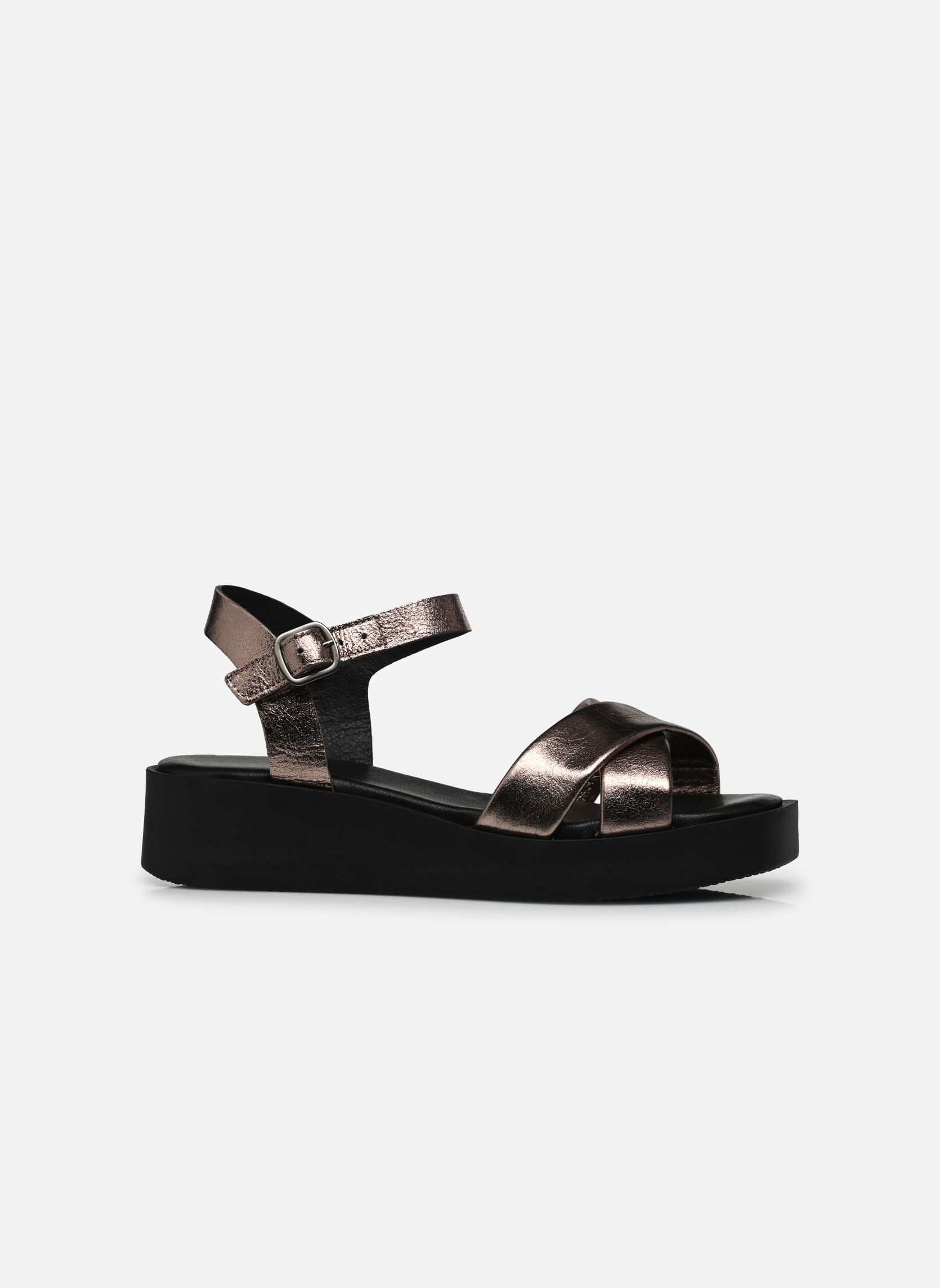 Sandalias y plataformas de cuña Nerys mujer oro y bronce Texto Sandalias y plataformas de cuña Nerys mujer oro y bronce Bronze