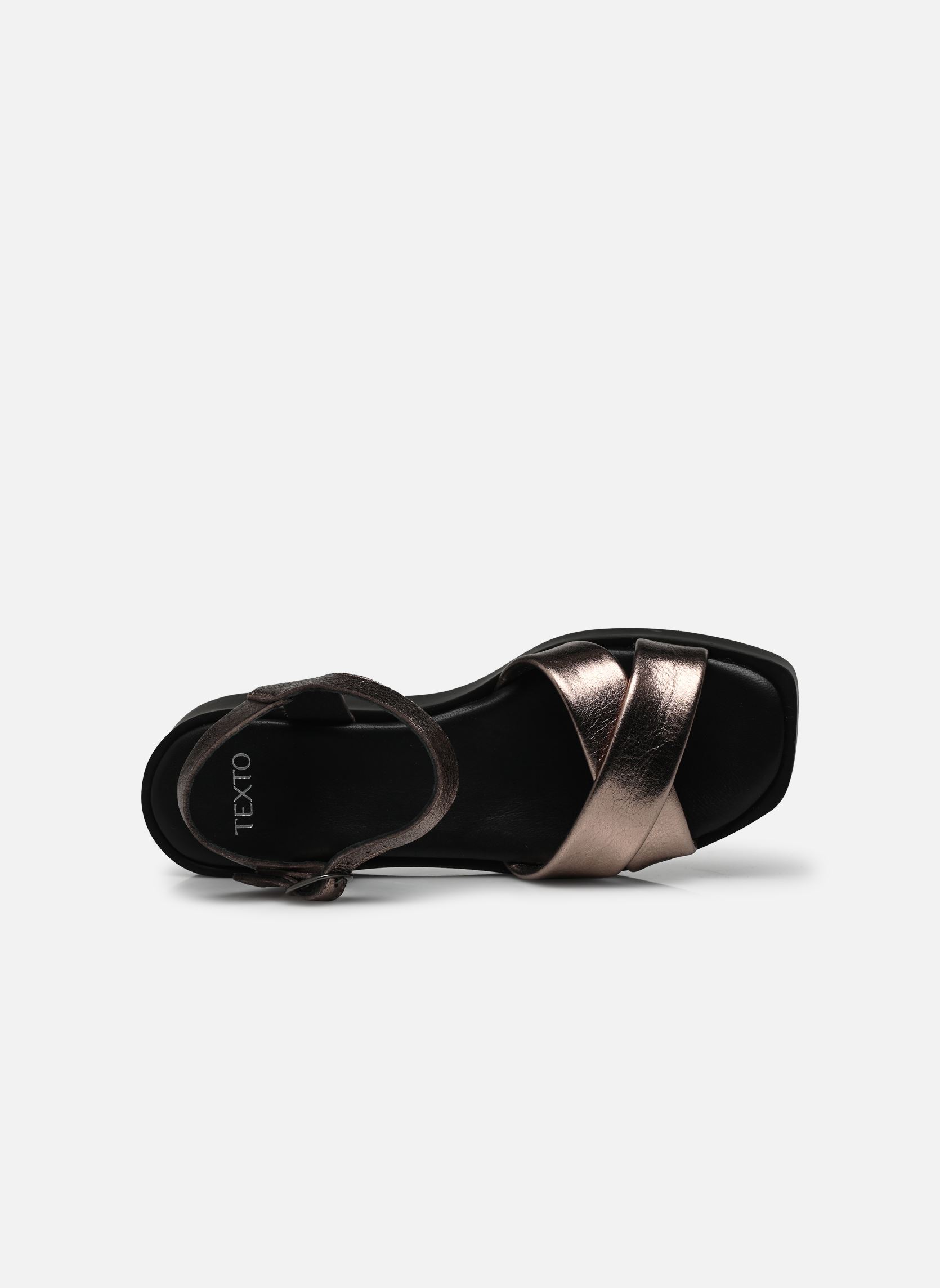 Sandalias y plataformas de cuña Nerys mujer oro y bronce Texto Sandalias y plataformas de cuña Nerys mujer oro y bronce Bronze