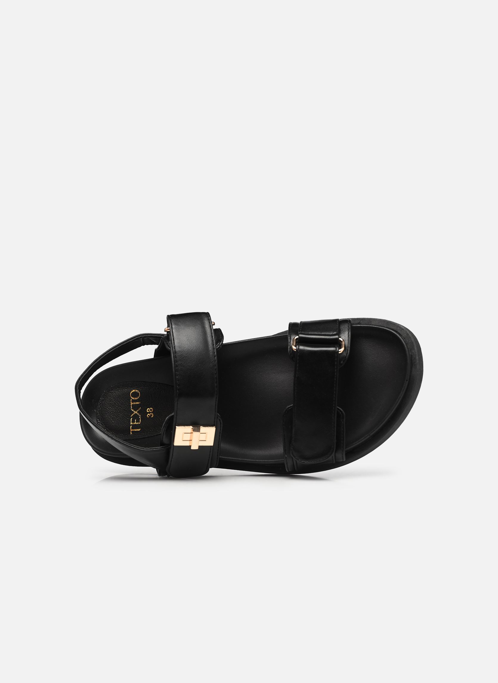 Sandalen met sleehak en plateau Neeve dames zwart Texto Sandalen met sleehak en plateau Neeve dames zwart Noir
