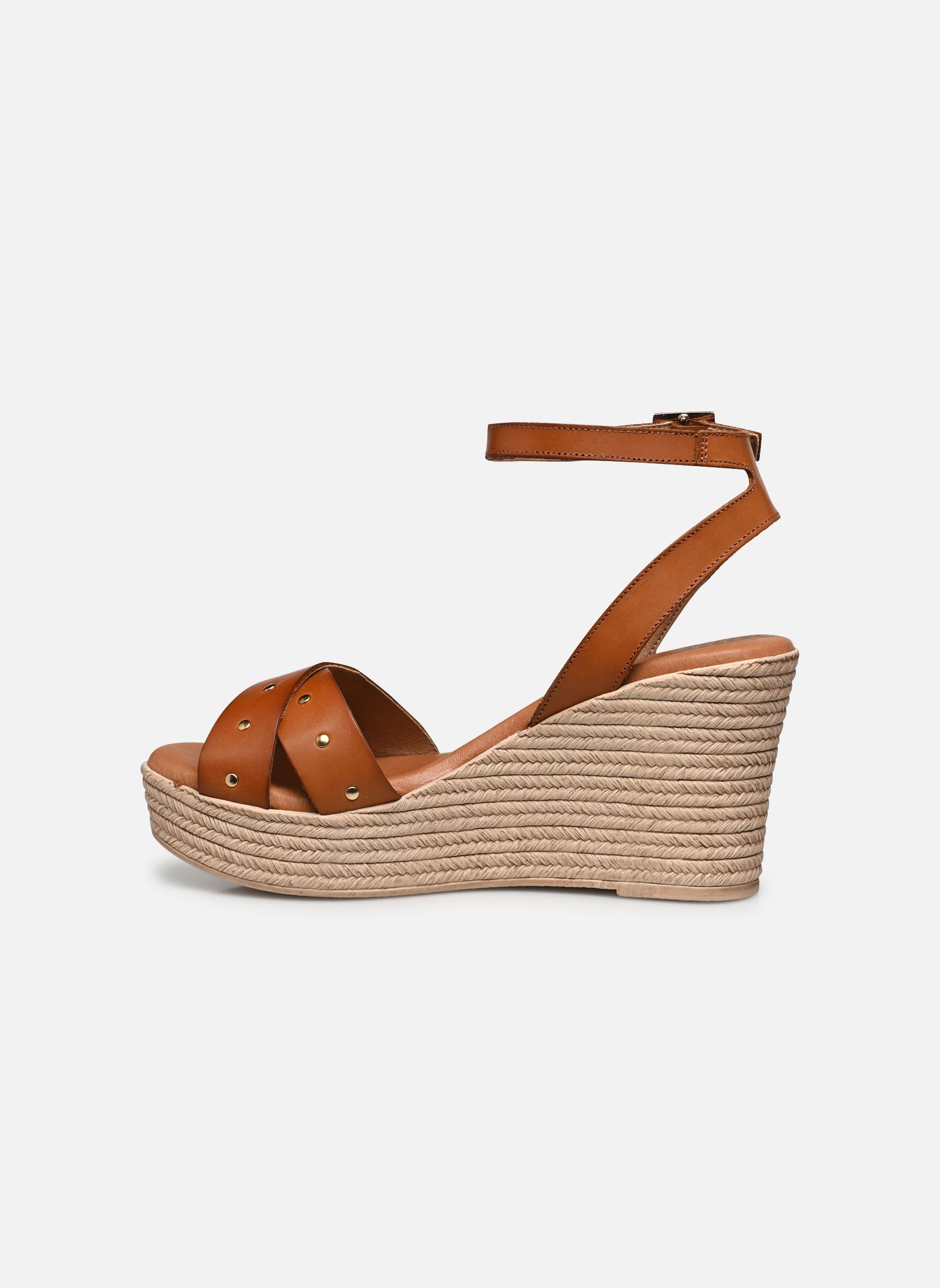 Sandali con zeppa e plateau Talie donna marrone Texto Sandali con zeppa e plateau Talie donna marrone Camel