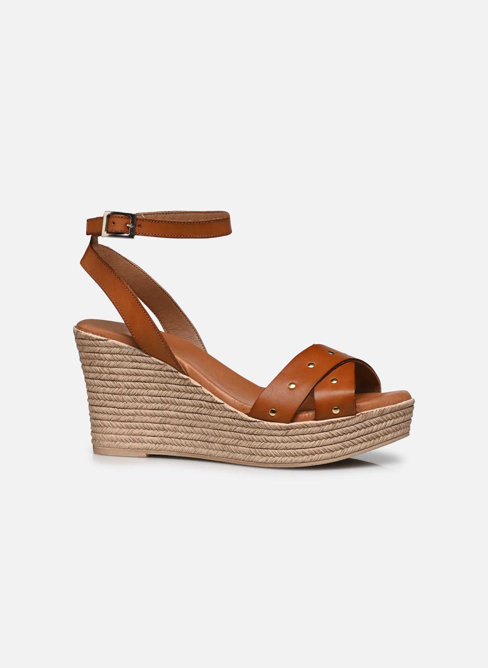 Sandali con zeppa e plateau Talie donna marrone Texto Sandali con zeppa e plateau Talie donna marrone Camel