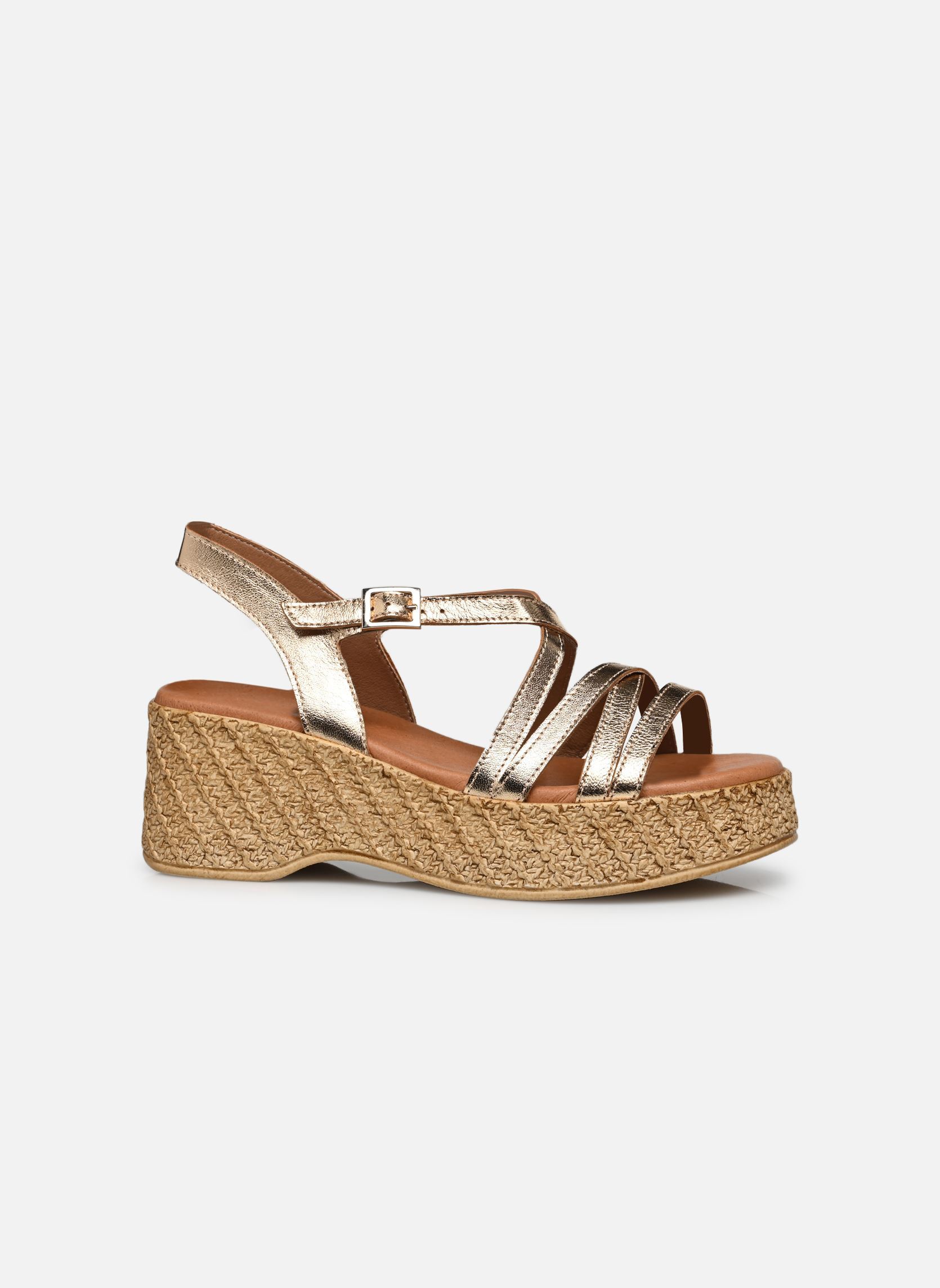 Keil- und Plateausandalen Tamani damen gold und bronze Texto Keil- und Plateausandalen Tamani damen gold und bronze OR