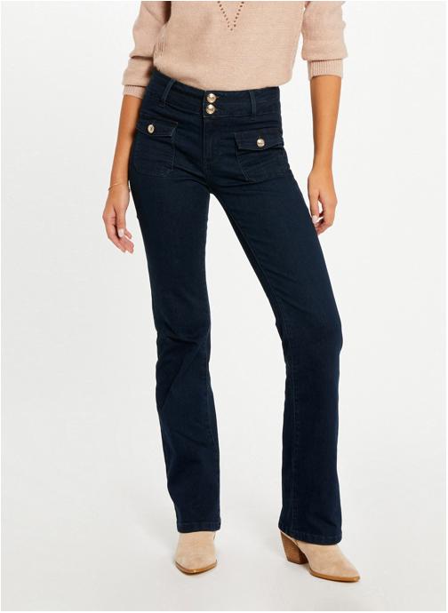 Morgan Jeans droit 241-POLEN1 femme bleu