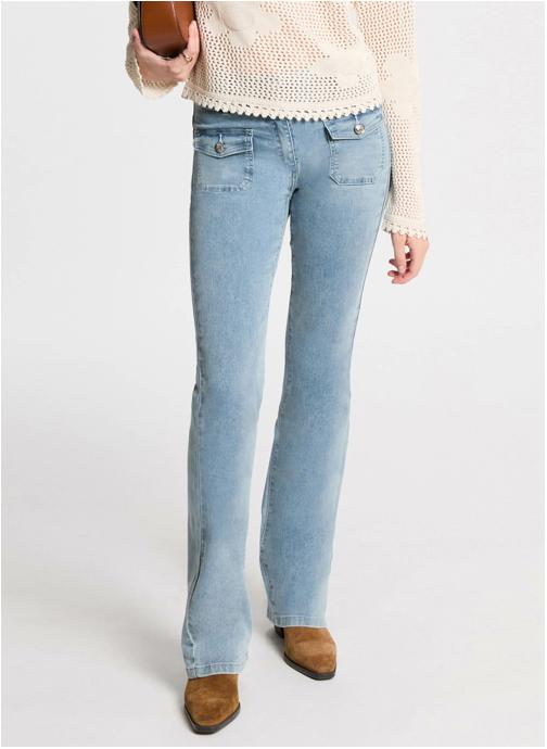 Morgan Jeans droit 241-POLEN1 femme bleu