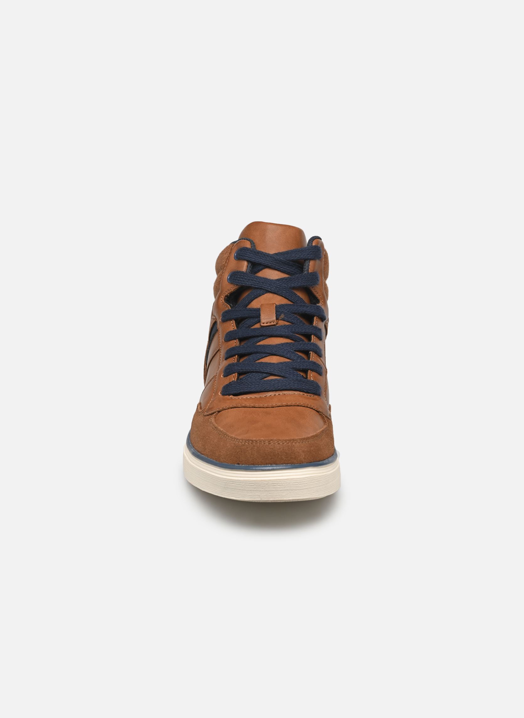 Hoge sneakers Baskets EDVIN heren bruin MADE BY Hoge sneakers Baskets EDVIN heren bruin COGNAC