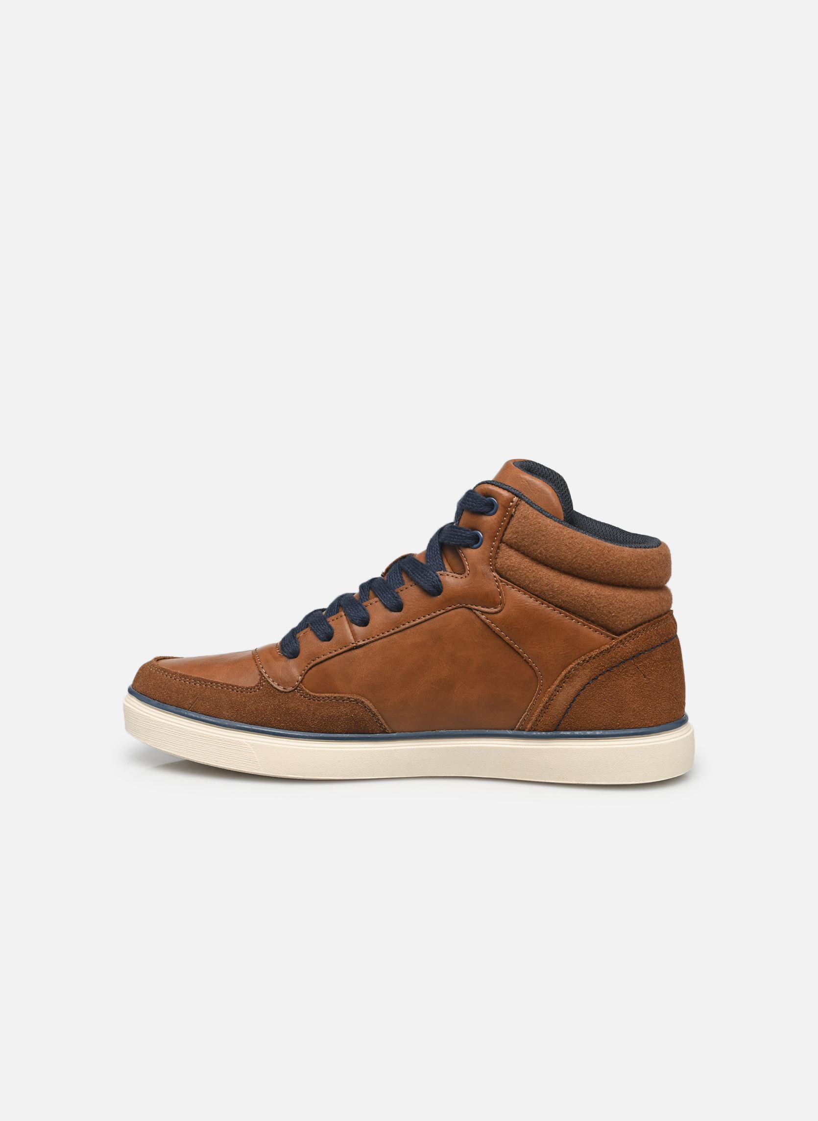 Hoge sneakers Baskets EDVIN heren bruin MADE BY Hoge sneakers Baskets EDVIN heren bruin COGNAC