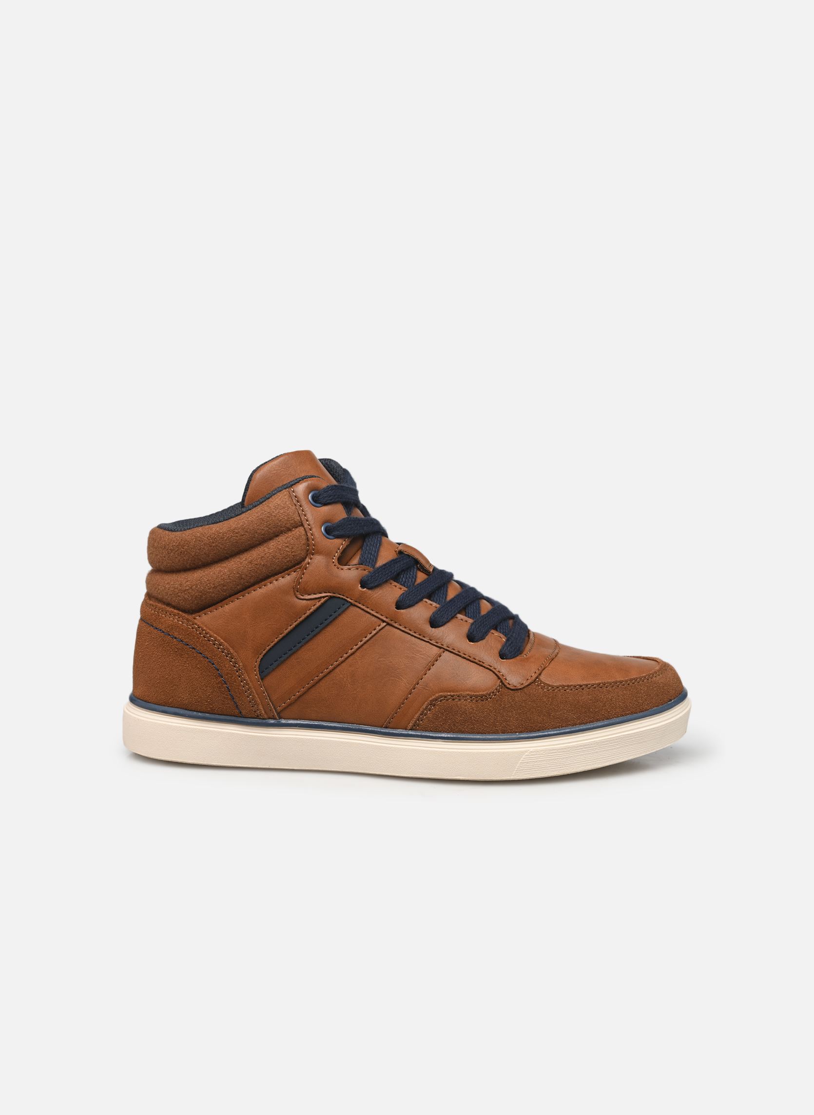 Hoge sneakers Baskets EDVIN heren bruin MADE BY Hoge sneakers Baskets EDVIN heren bruin COGNAC