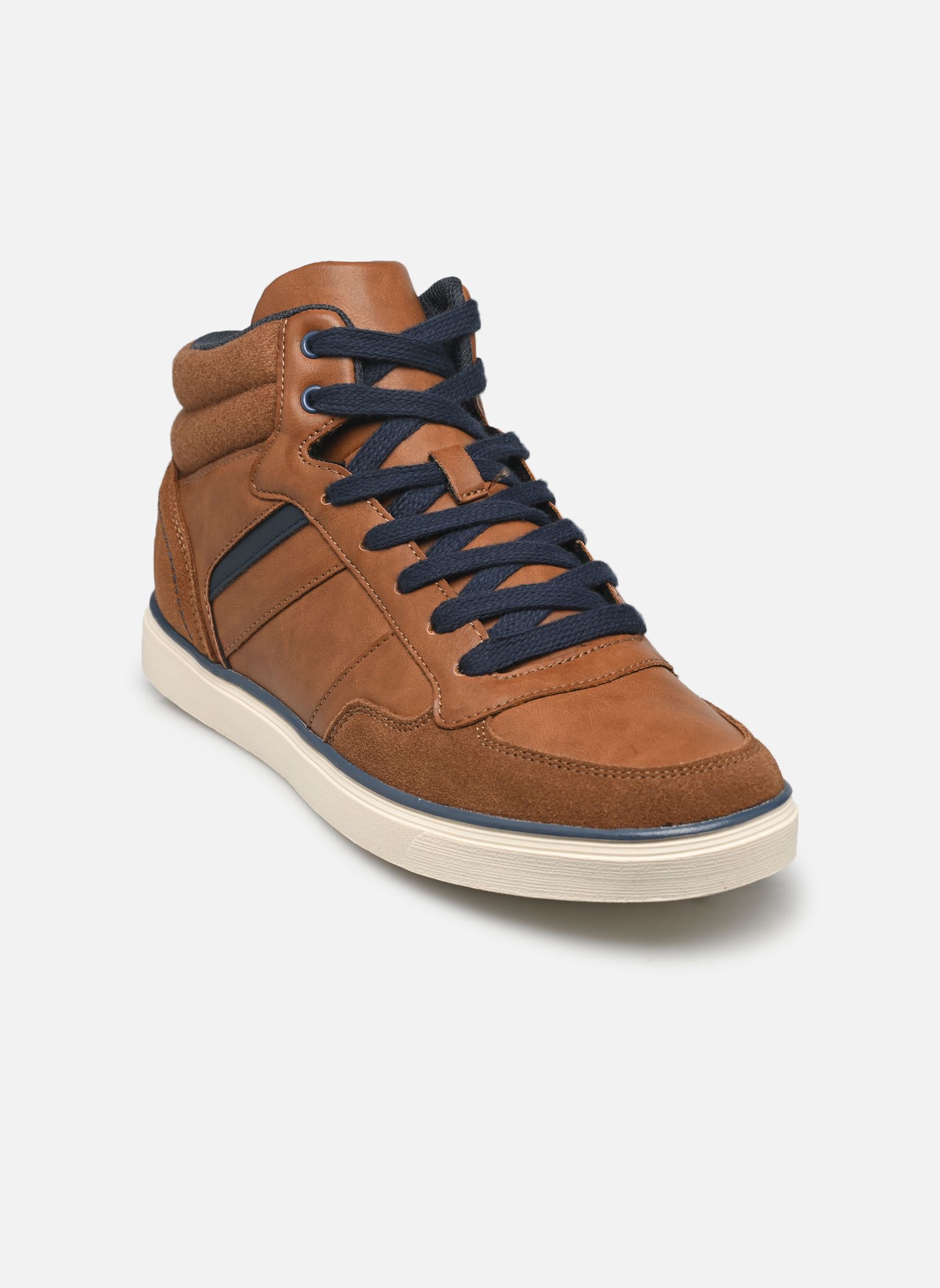 Hoge sneakers Baskets EDVIN heren bruin MADE BY Hoge sneakers Baskets EDVIN heren bruin COGNAC