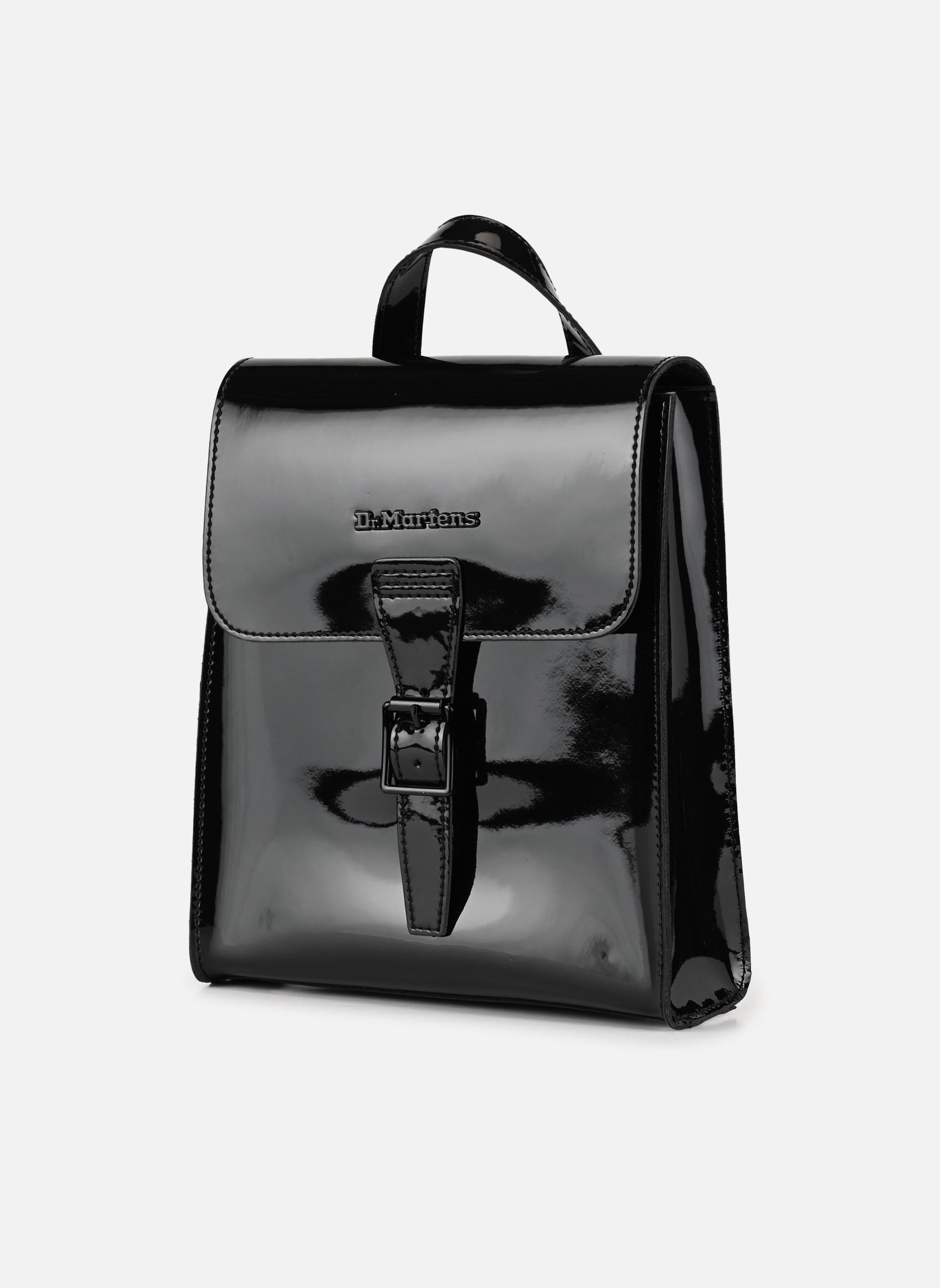 Rugtassen Mini Leather Backpack zwart Dr. Martens Rugtassen Mini Leather Backpack zwart BLACK PATENT LAMPER