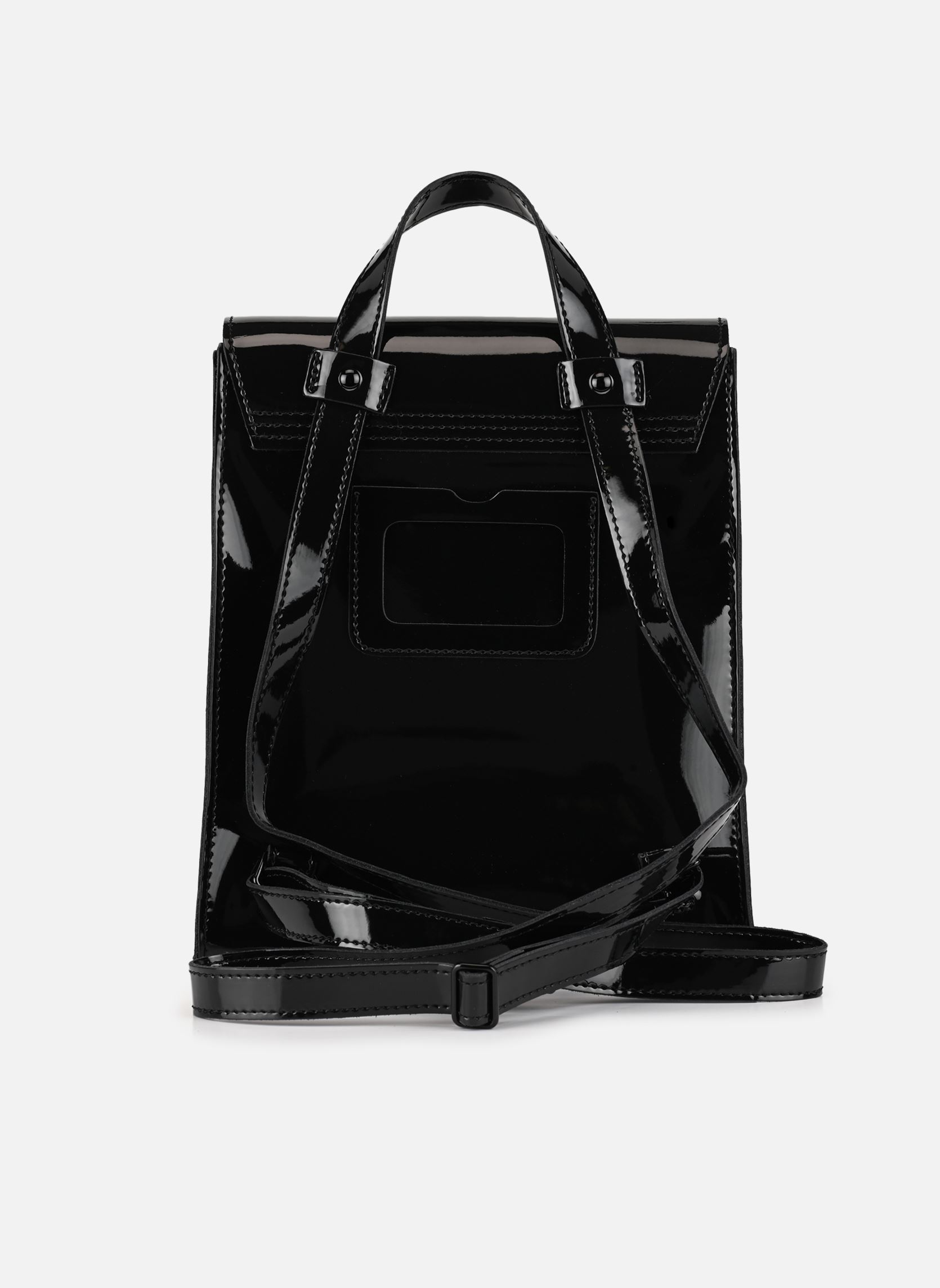 Rugtassen Mini Leather Backpack zwart Dr. Martens Rugtassen Mini Leather Backpack zwart BLACK PATENT LAMPER