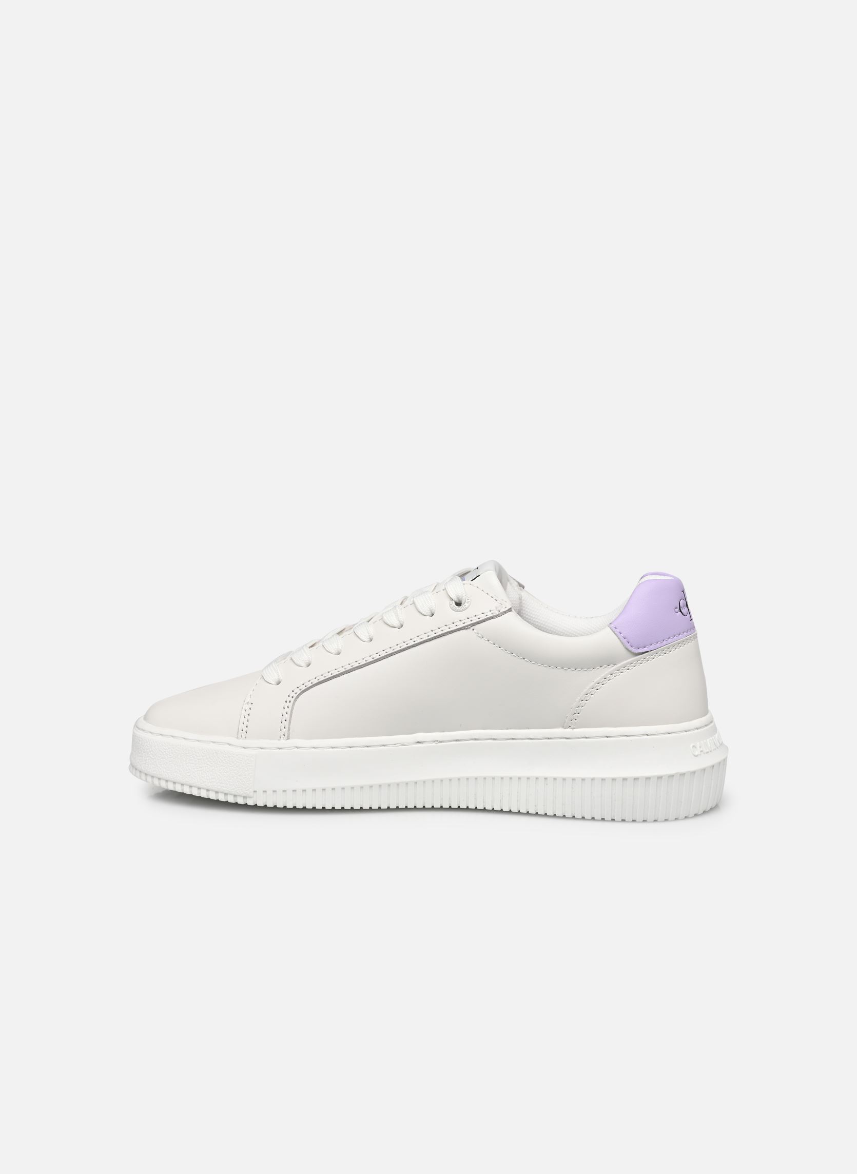 Sneaker Chunky Cupsole Mono LTH damen weiß Calvin Klein Sneaker Chunky Cupsole Mono LTH damen weiß BRIGHT WHITE/PASTEL LILAC