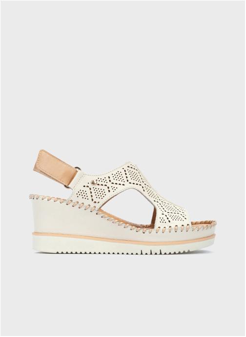 Pikolinos Sandales Sandales à semelles compensées cuir AGUADULCE femme blanc