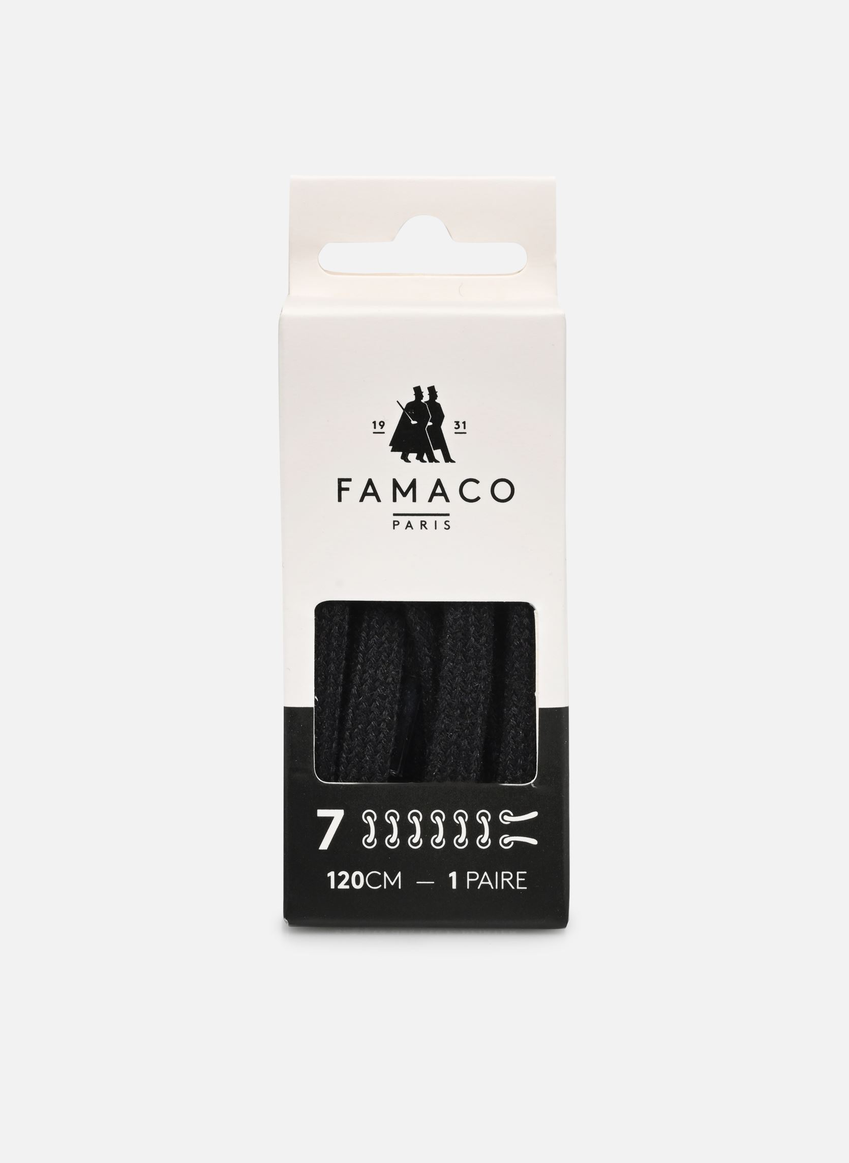 Lacets Lacets Plat 120 cm noir Famaco Lacets Lacets Plat 120 cm noir Noir