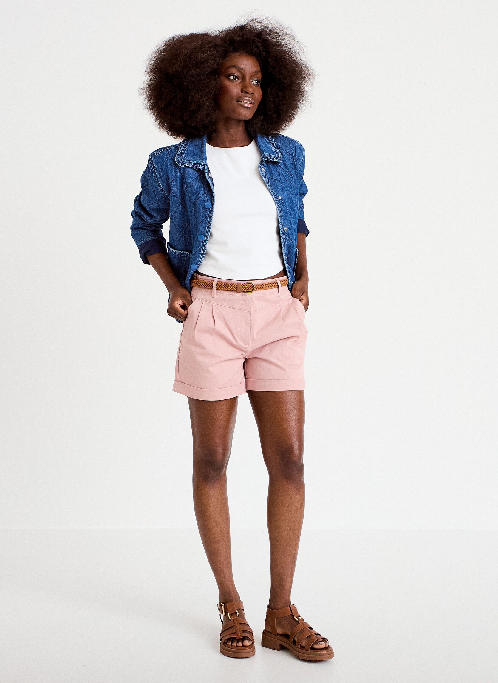 Shorts SHOCHINO femme rose Cache Cache Shorts SHOCHINO femme rose Rose pastel