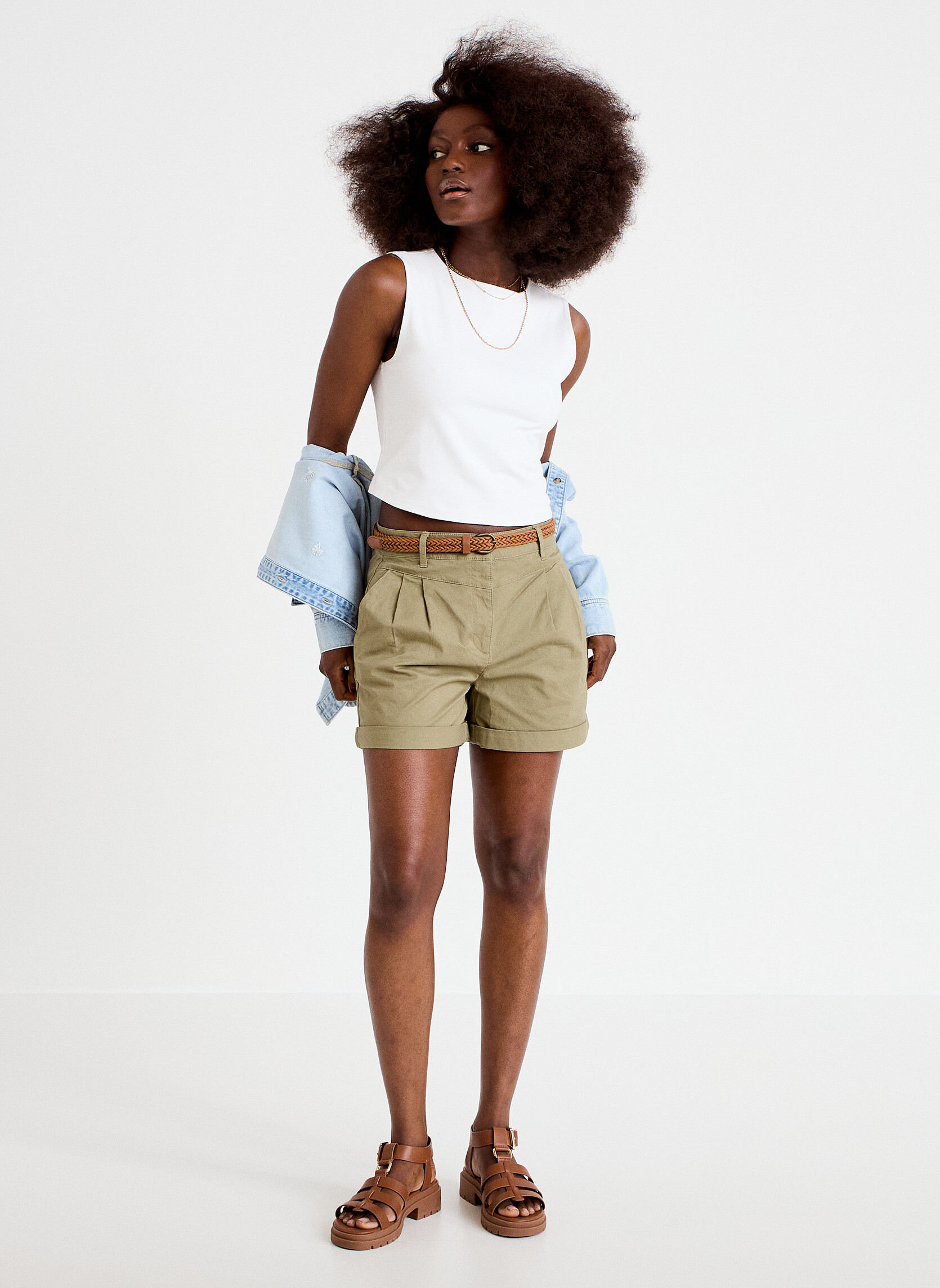 Shorts SHOCHINO femme vert Cache Cache Shorts SHOCHINO femme vert Vert