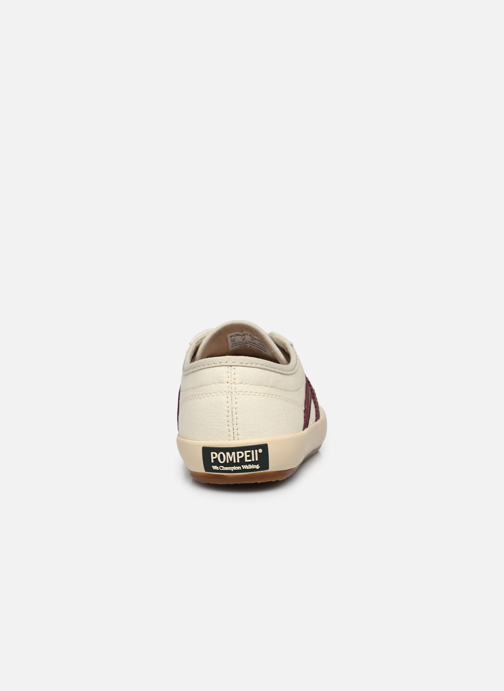 Baskets toile BELL CANVAS blanc Pompeii Baskets toile BELL CANVAS blanc ECRU BURGUNDY
