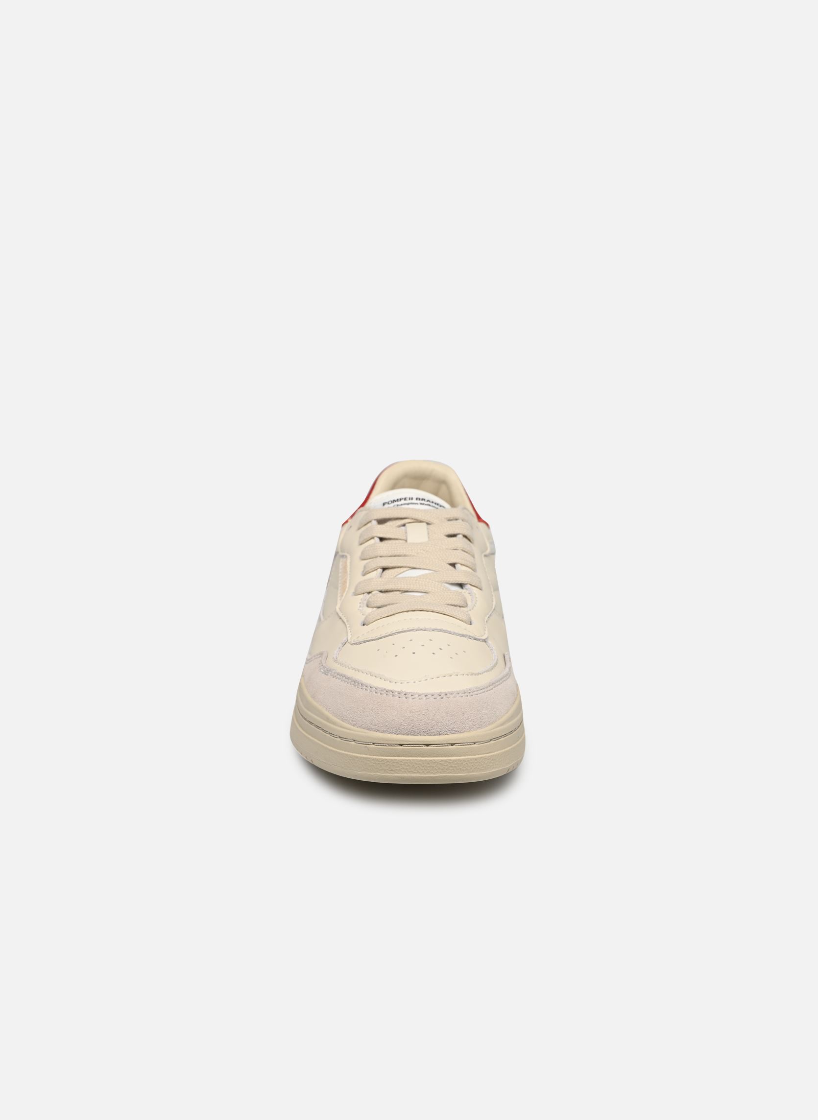 Sneakers ELAN LEATHER dames wit Pompeii Sneakers ELAN LEATHER dames wit ECRU RED