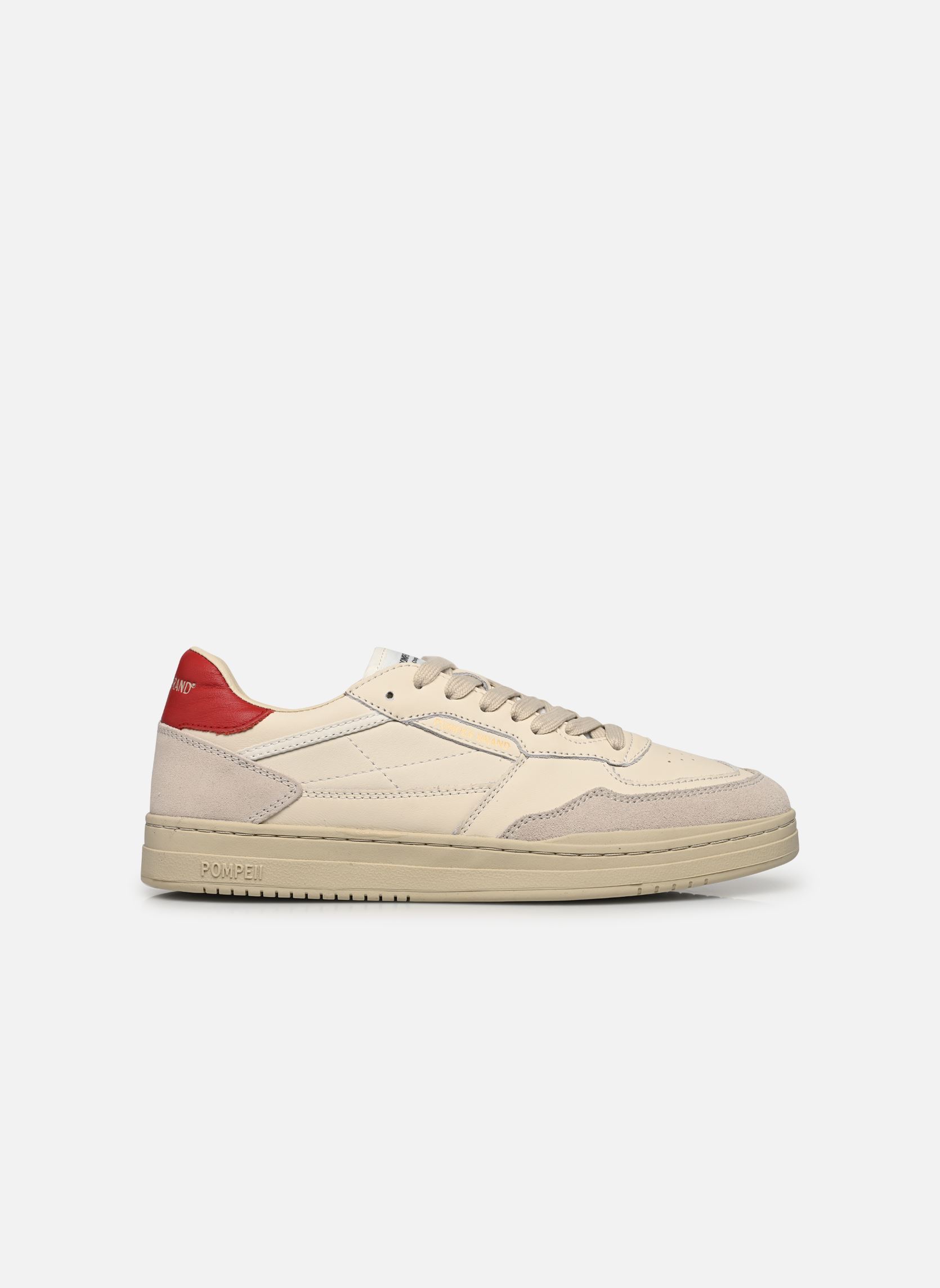 Baskets ELAN LEATHER M homme blanc Pompeii Baskets ELAN LEATHER M homme blanc ECRU RED