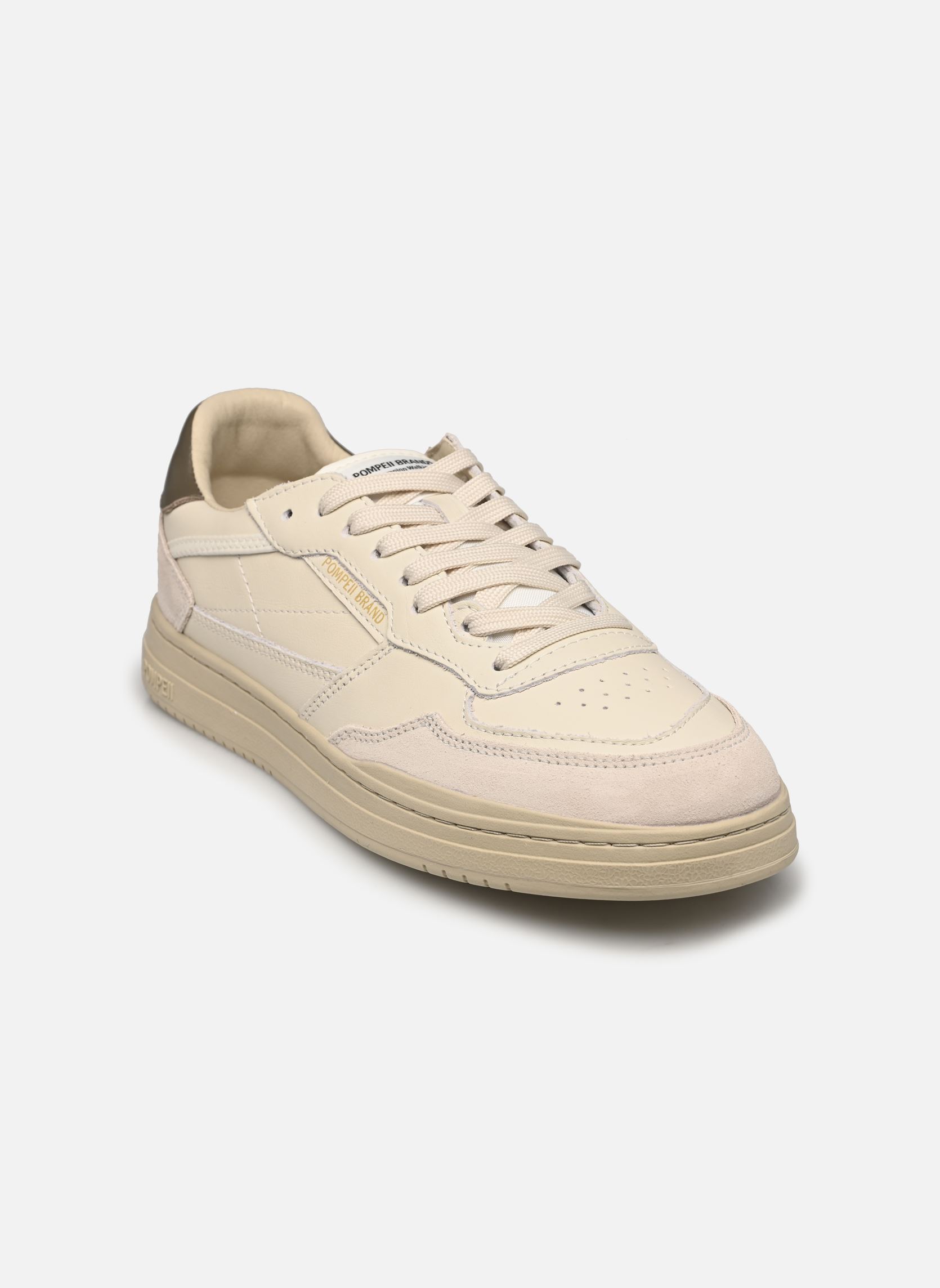 Baskets ELAN LEATHER M homme blanc Pompeii Baskets ELAN LEATHER M homme blanc ECRU KHAKI