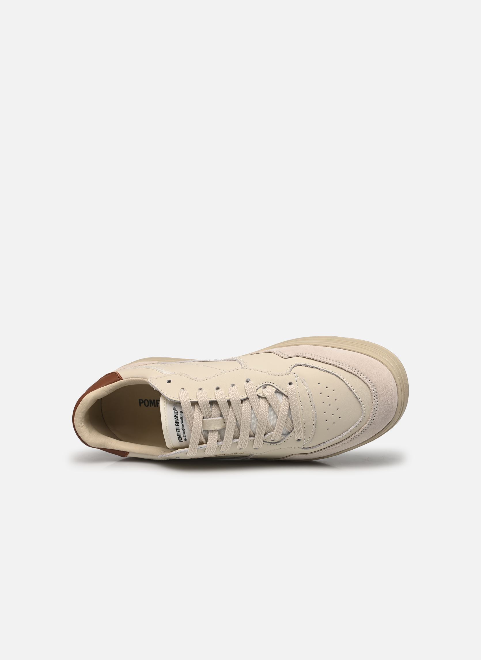 Baskets ELAN LEATHER M homme blanc Pompeii Baskets ELAN LEATHER M homme blanc ECRU RUST
