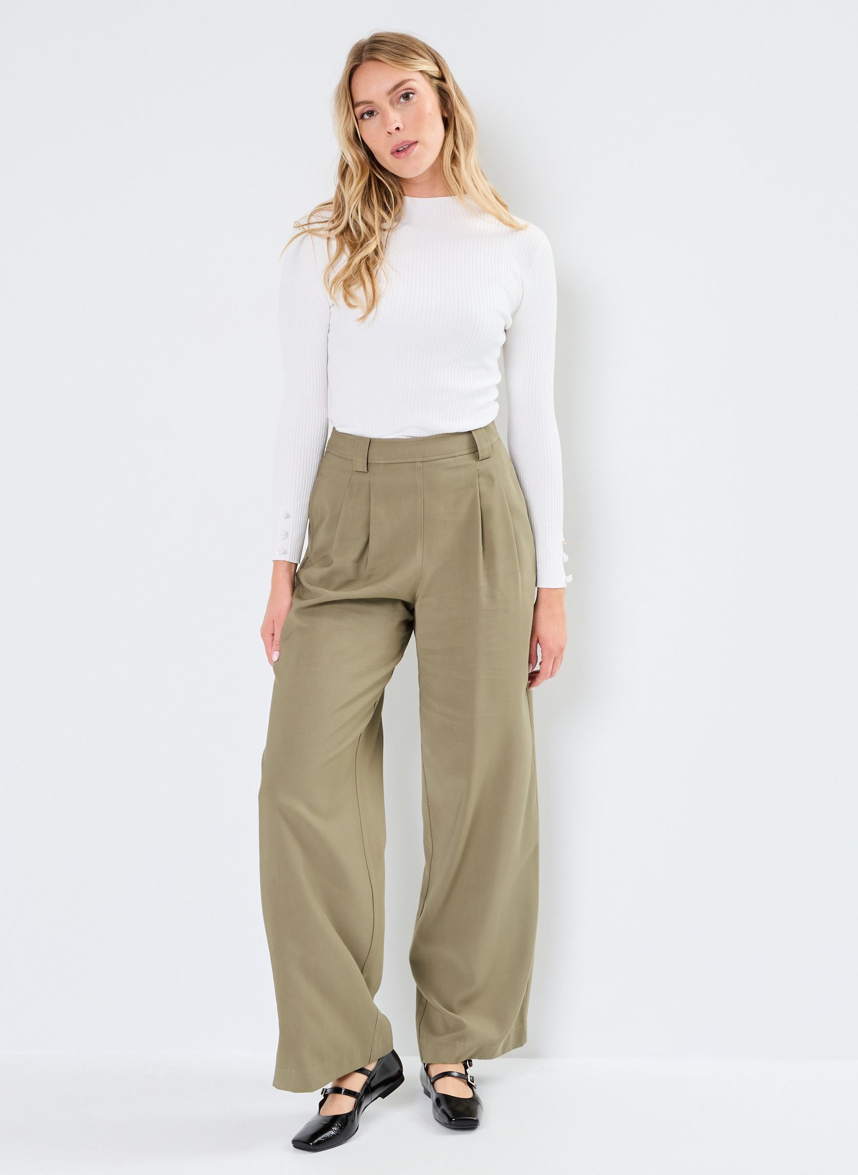 Pantalons larges PKATIA femme vert Georgia Rose Pantalons larges PKATIA femme vert KAKI