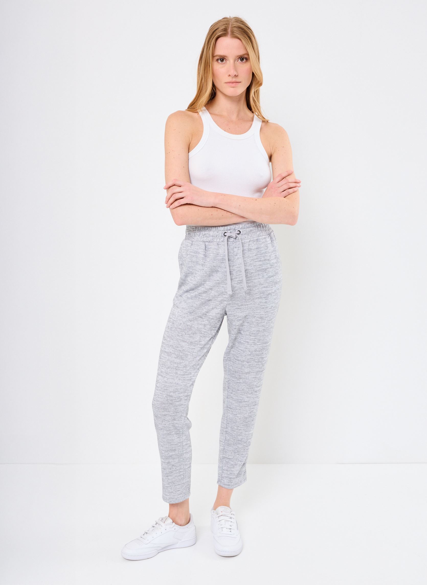 Bas de jogging PJOGGY jogging femme gris MADE BY Bas de jogging PJOGGY jogging femme gris MEL GRIS CHINE CLAIR