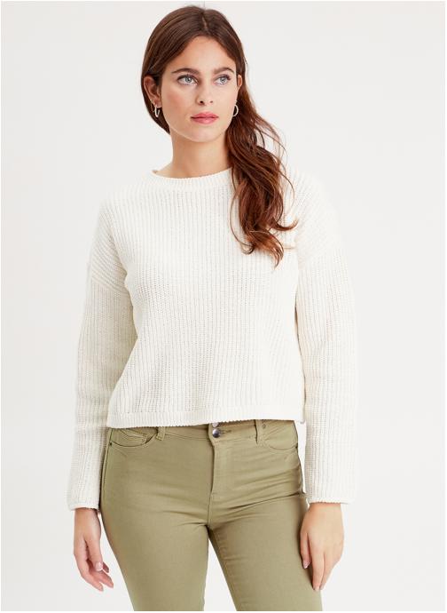 Pull Cache Cache Cache Cache Pulls basiques - PULLCHEMAT (Blanc) - Vêtements chez ...
