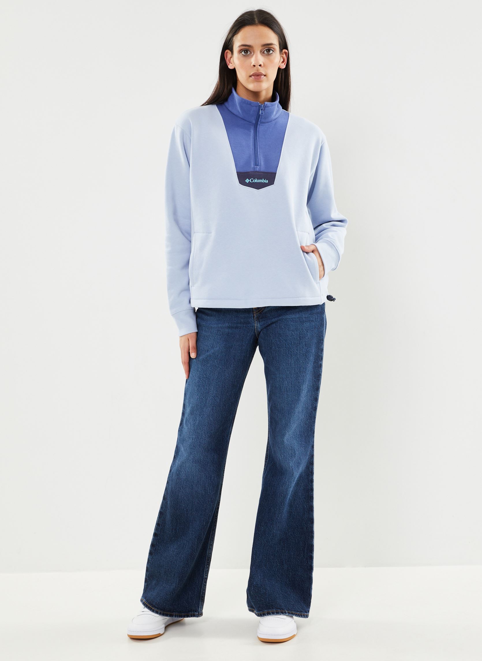 Sweats zippés Columbia Lodge Quarter Zip femme bleu Columbia Sweats zippés Columbia Lodge Quarter Zip femme bleu WHISPER, EVE, N