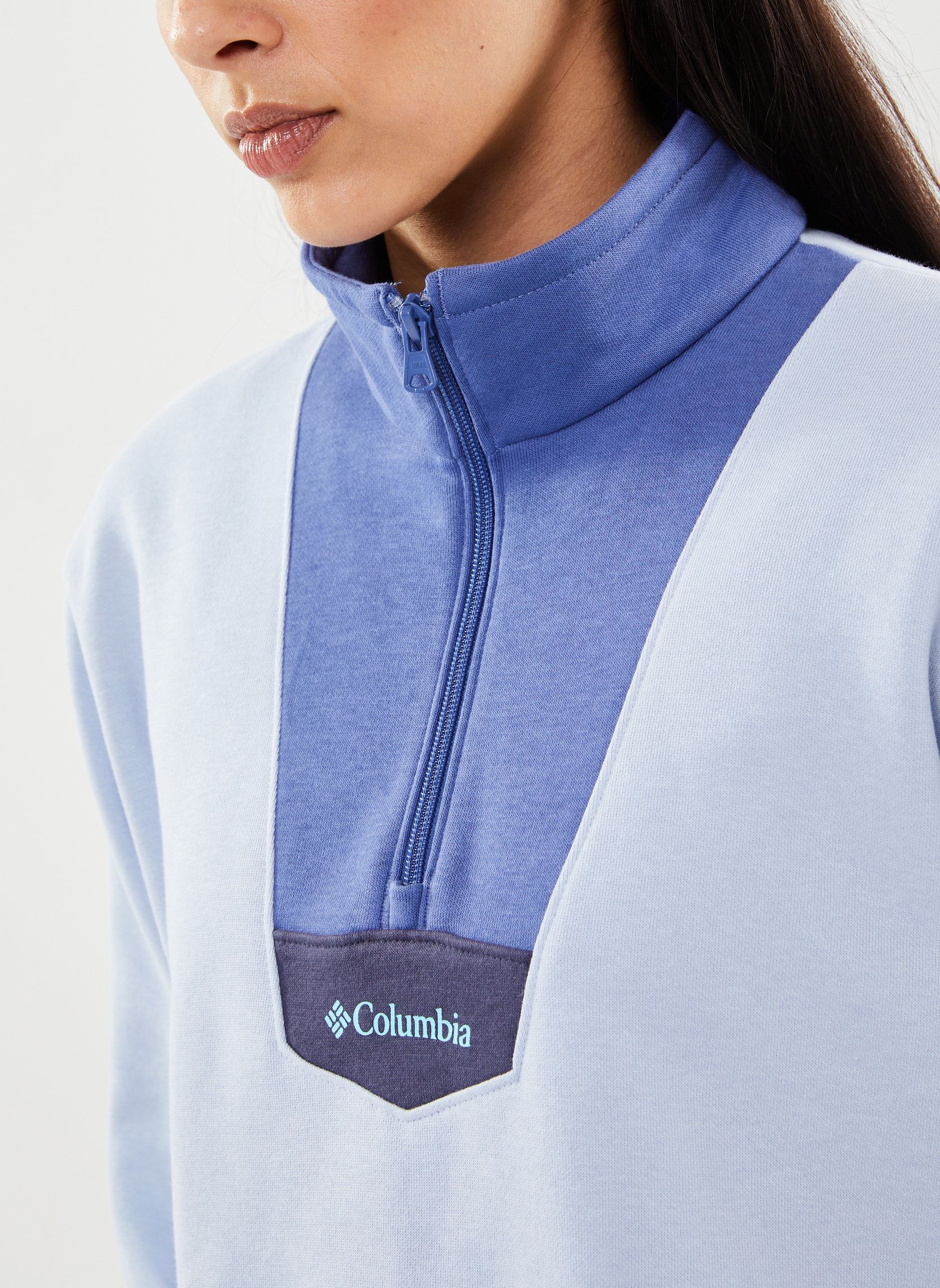 Sweats zippés Columbia Lodge Quarter Zip femme bleu Columbia Sweats zippés Columbia Lodge Quarter Zip femme bleu WHISPER, EVE, N