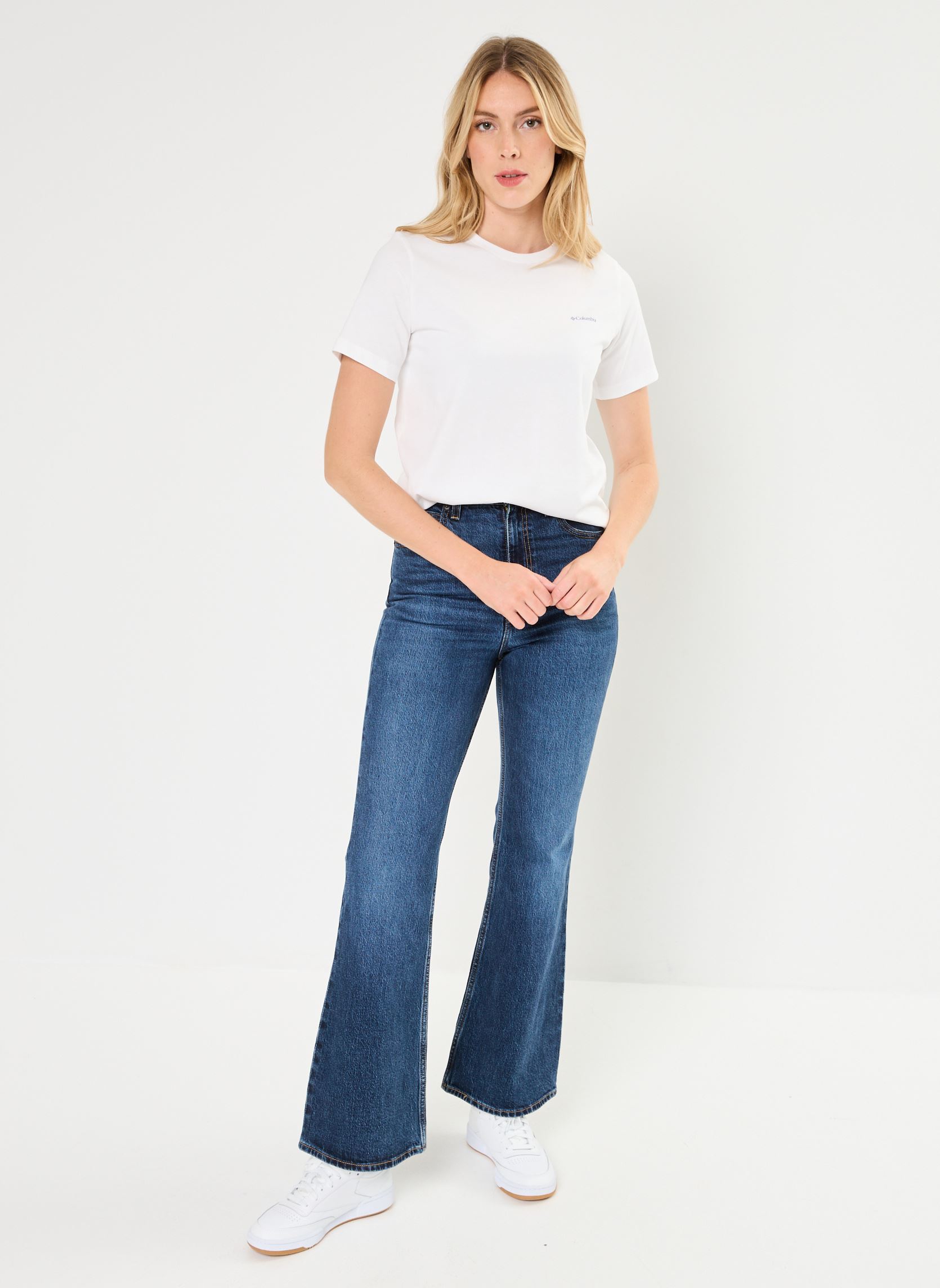 T-shirt a maniche corte Boundless Beauty Logo SS Tee donna bianco Columbia T-shirt a maniche corte Boundless Beauty Logo SS Tee donna bianco WHITE, SIMPLE GORGE