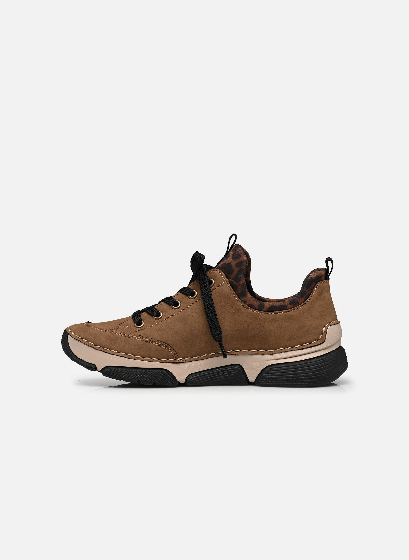 Lage sneakers 45973 dames bruin Rieker Lage sneakers 45973 dames bruin WOOD/LEO-BRAUN