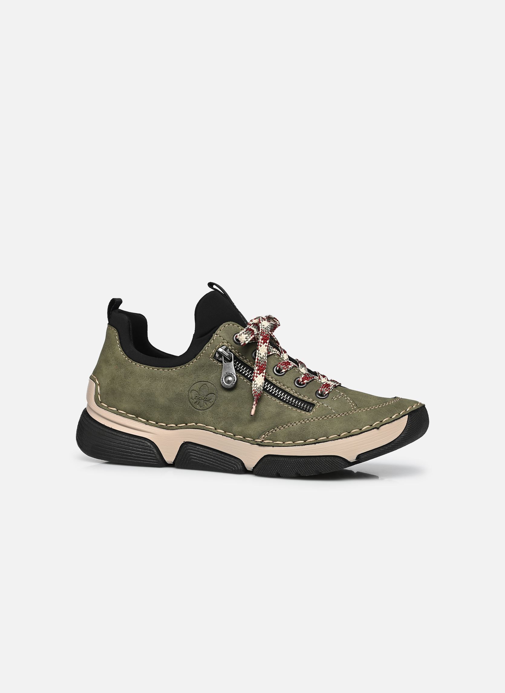 Lage sneakers 45973 dames groen Rieker Lage sneakers 45973 dames groen LIANE/SCHWARZ