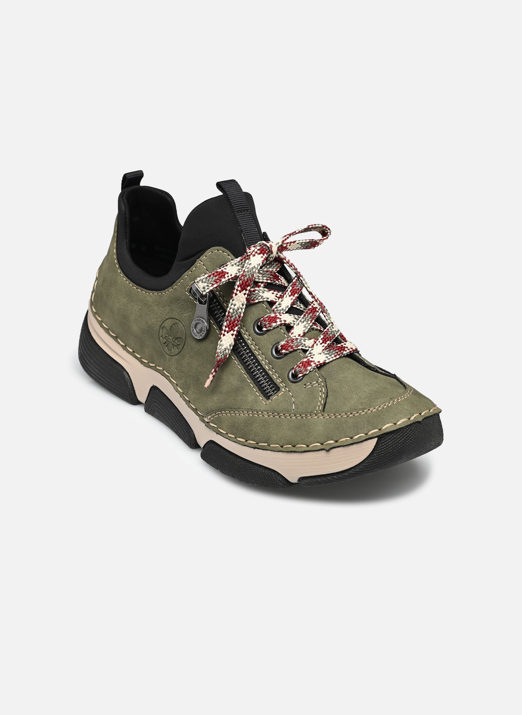 Lage sneakers 45973 dames groen Rieker Lage sneakers 45973 dames groen LIANE/SCHWARZ