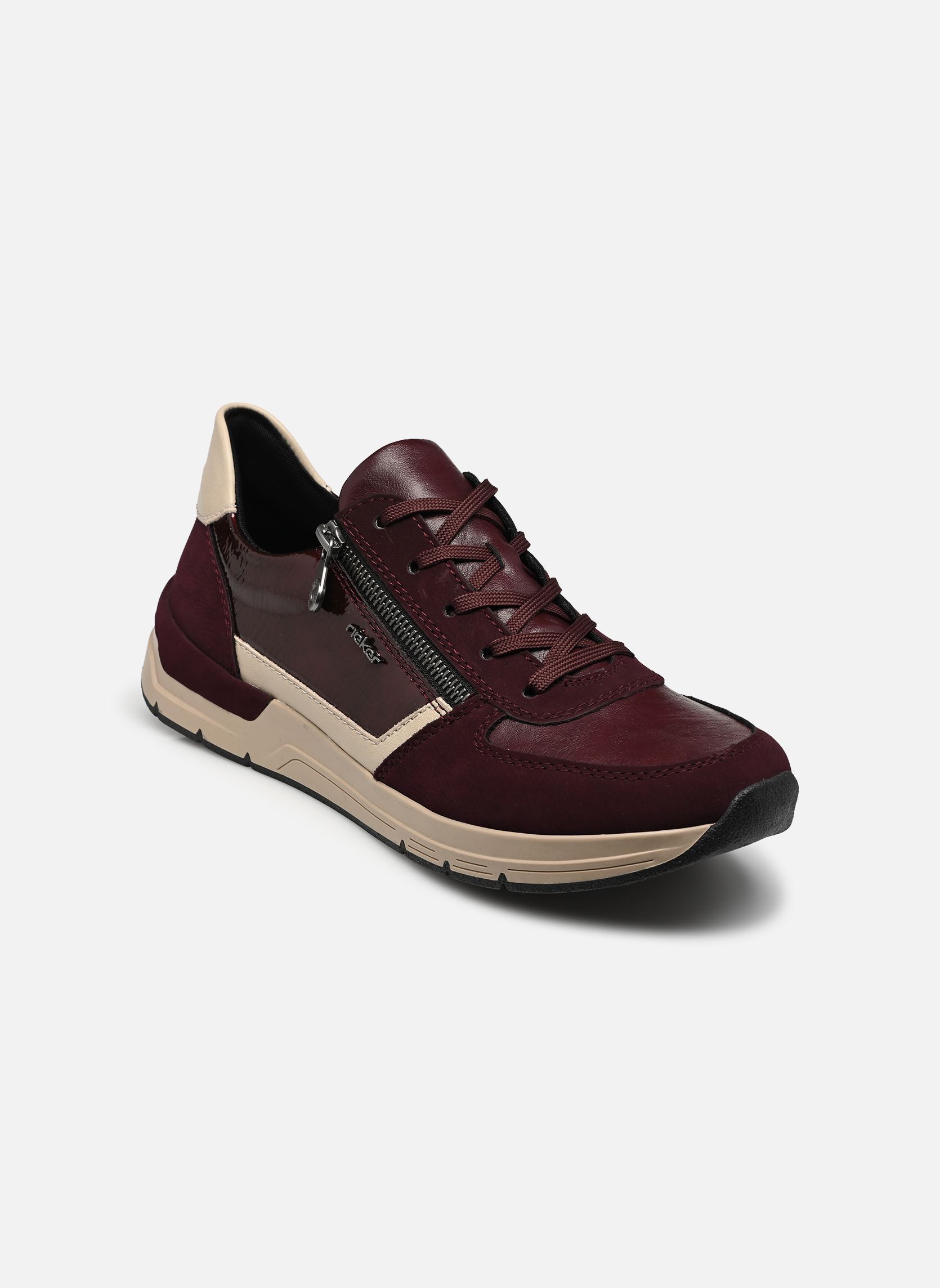Baskets basses 58902 femme bordeaux Rieker Baskets basses 58902 femme bordeaux BROMBEER/BROMBEER/WINE/LEHM
