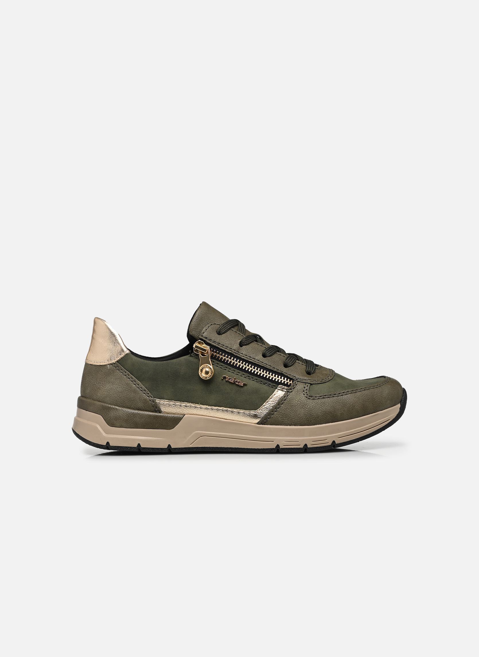 Baskets basses 58902 femme vert Rieker Baskets basses 58902 femme vert OLIVE/MOOR/LIGHTGOLD