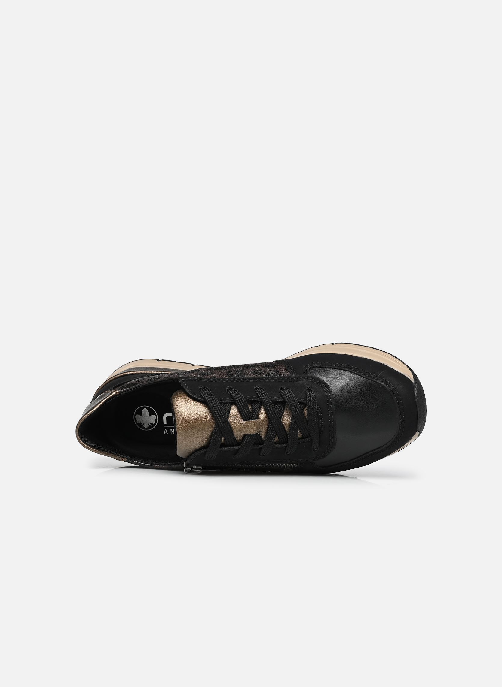 Baskets basses 58902 femme noir Rieker Baskets basses 58902 femme noir SCHWARZ/SCHWARZ/BRONZE/GRAU