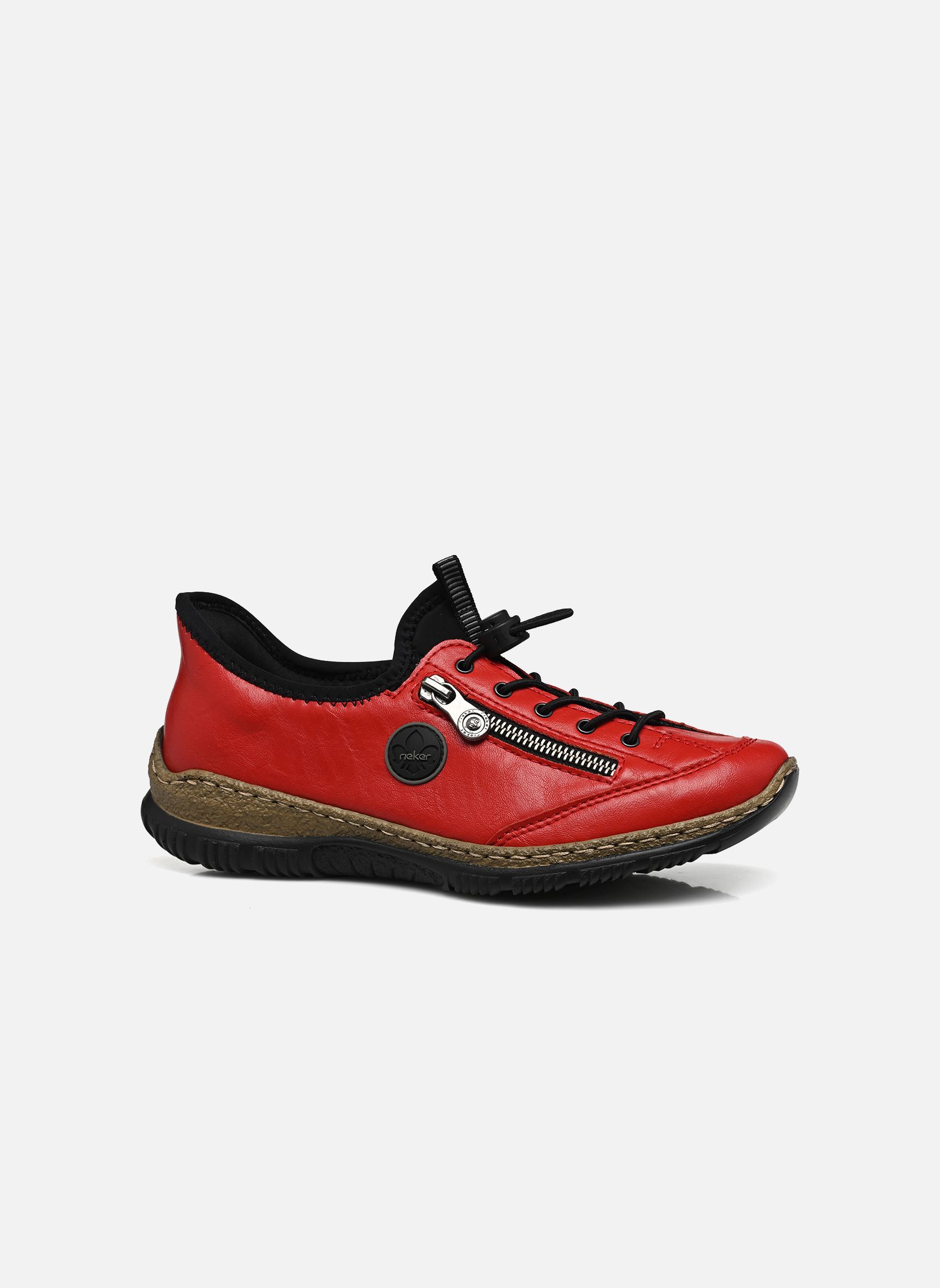 Lage sneakers N3267 dames rood Rieker Lage sneakers N3267 dames rood FLAMME/SCHWARZ