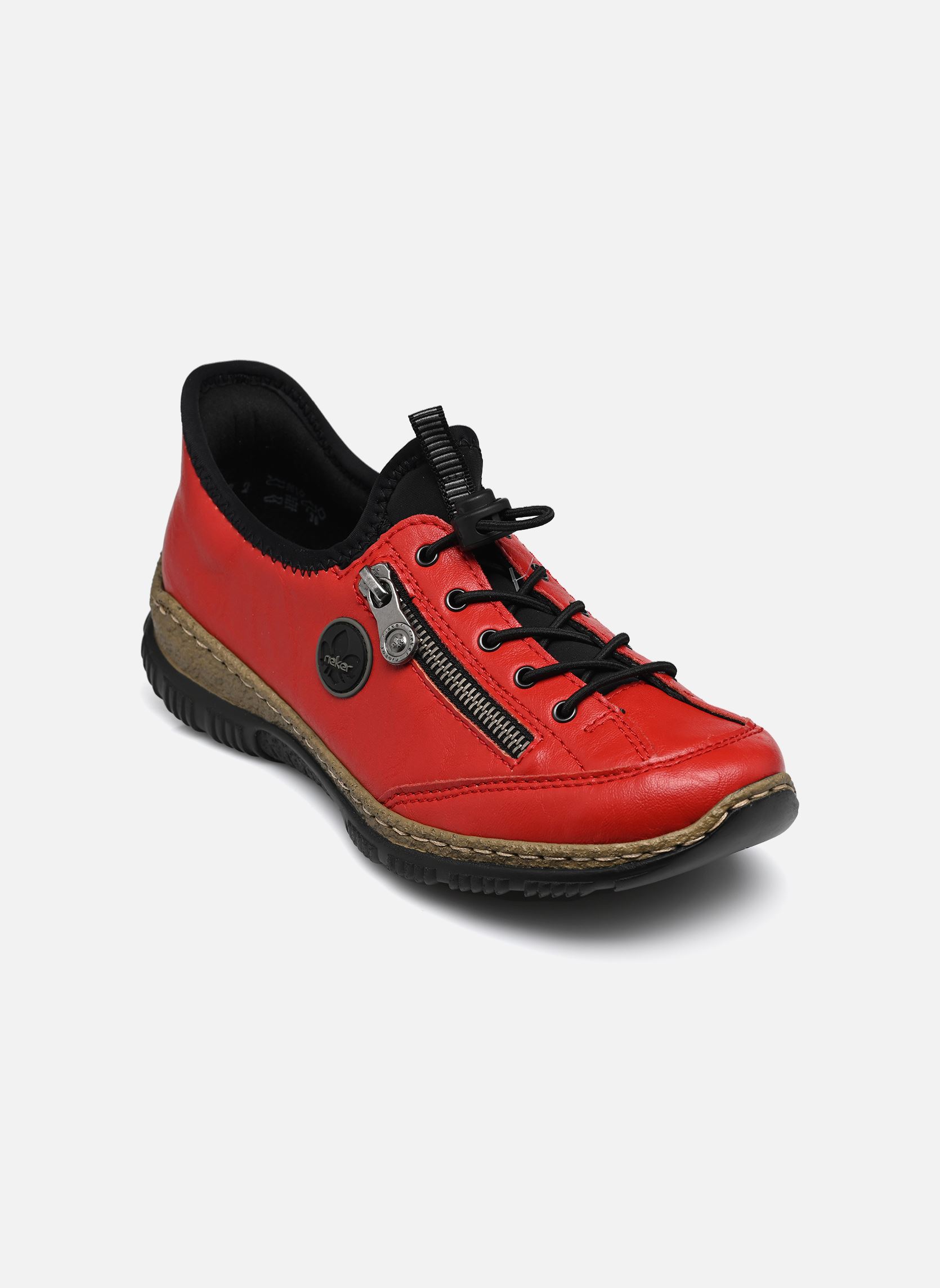 Lage sneakers N3267 dames rood Rieker Lage sneakers N3267 dames rood FLAMME/SCHWARZ