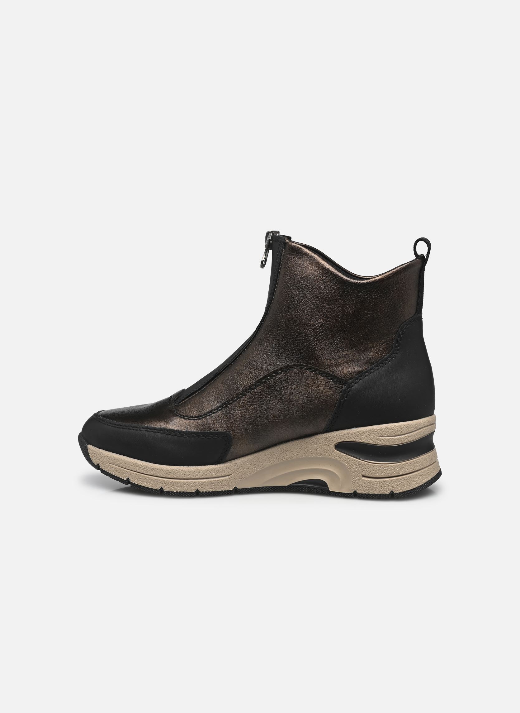 Baskets compensées N9381 femme marron Rieker Baskets compensées N9381 femme marron SCHWARZ/ANTIK/SCHWARZ