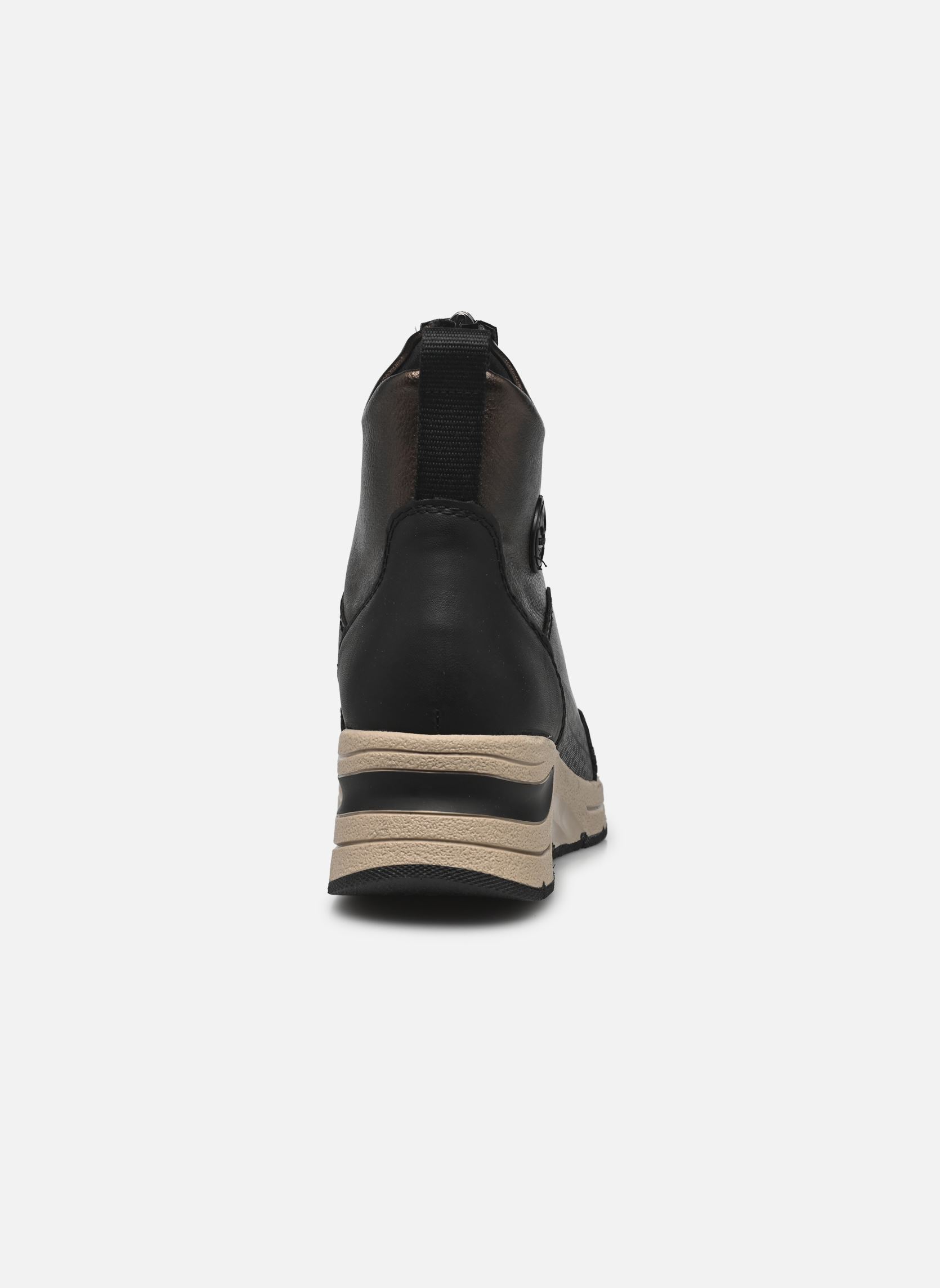Baskets compensées N9381 femme marron Rieker Baskets compensées N9381 femme marron SCHWARZ/ANTIK/SCHWARZ