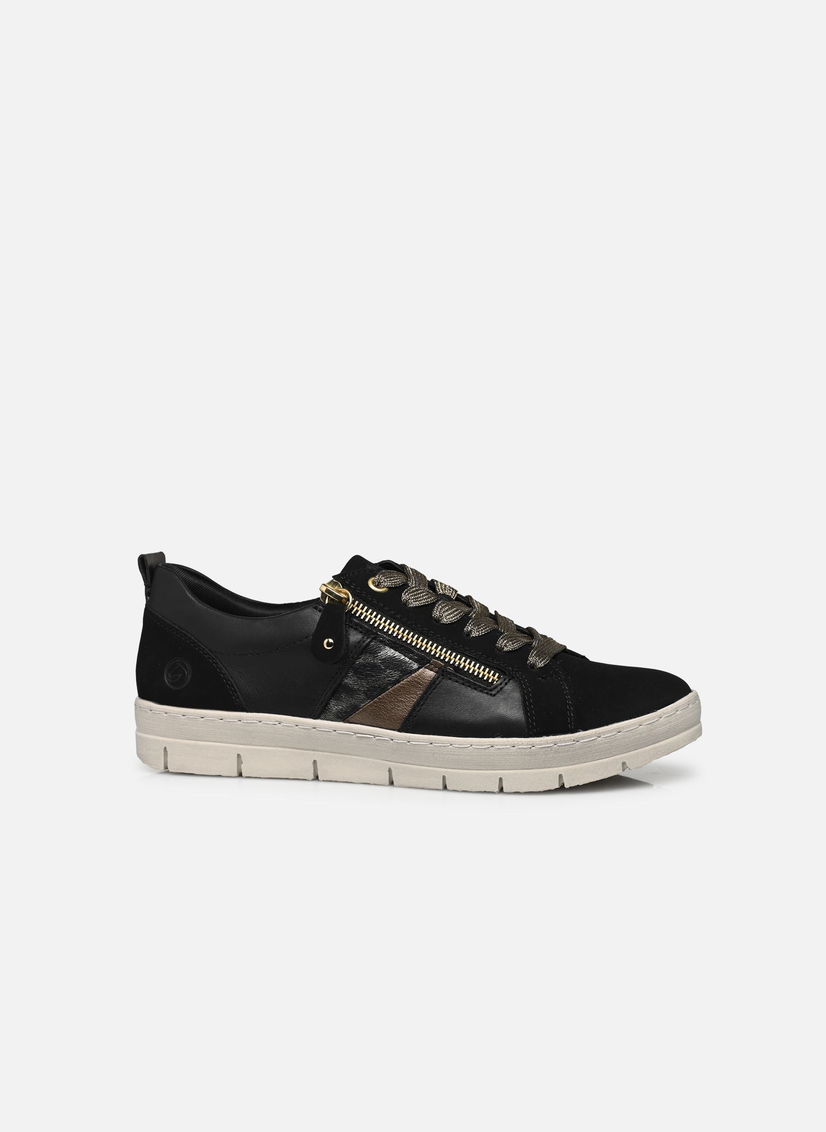 Lage sneakers D5833 dames zwart Remonte Lage sneakers D5833 dames zwart SCHWARZ/SCHWARZ-METALLIC/BLACK