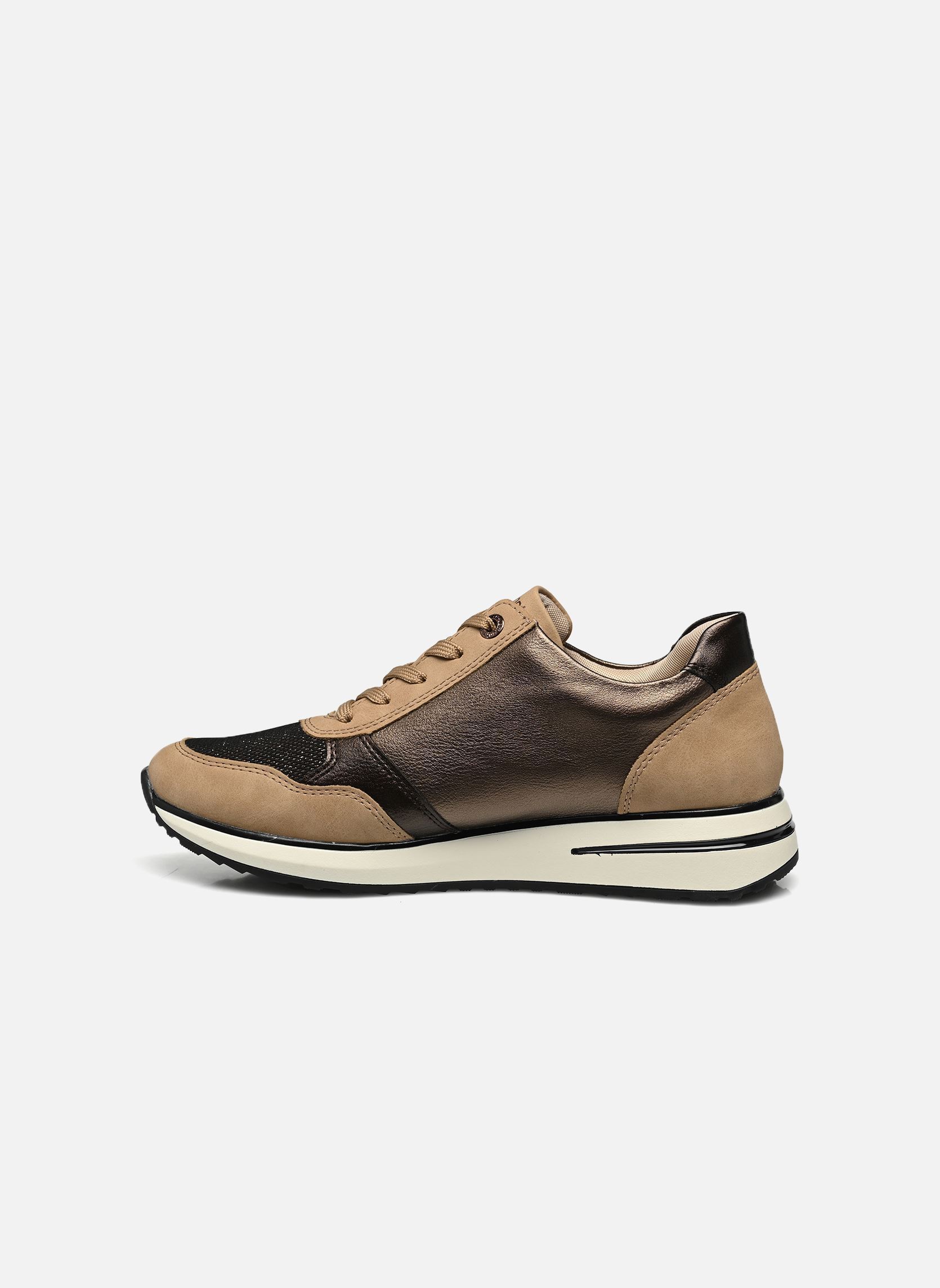 Lage sneakers D1G08 dames beige Remonte Lage sneakers D1G08 dames beige MARBLE/SCHWARZ-BRONZE/ANTIK/BR