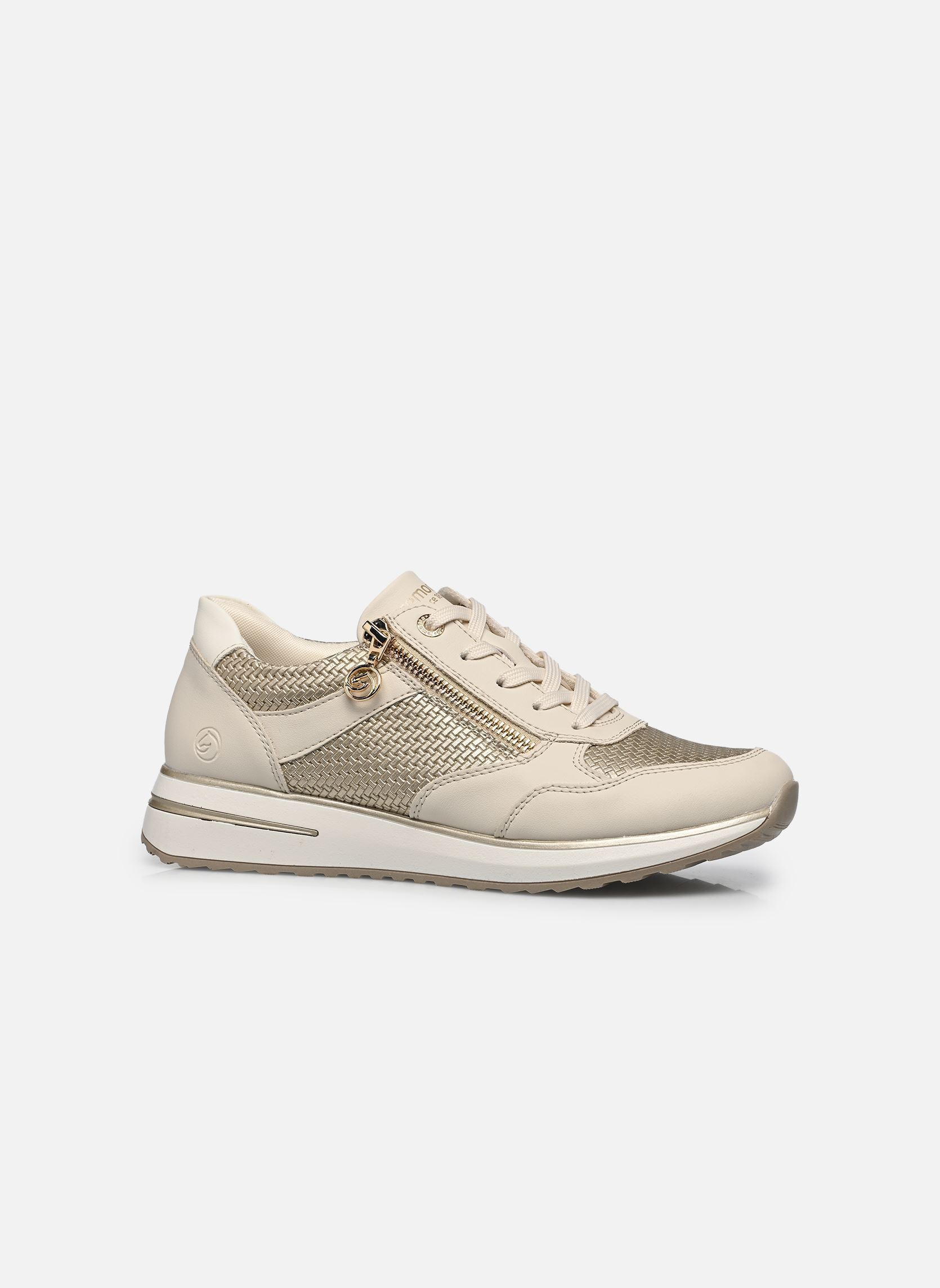 Lage sneakers D1G08 dames goud en brons Remonte Lage sneakers D1G08 dames goud en brons PORZELLAN/PALEGOLD/OFFWHITE