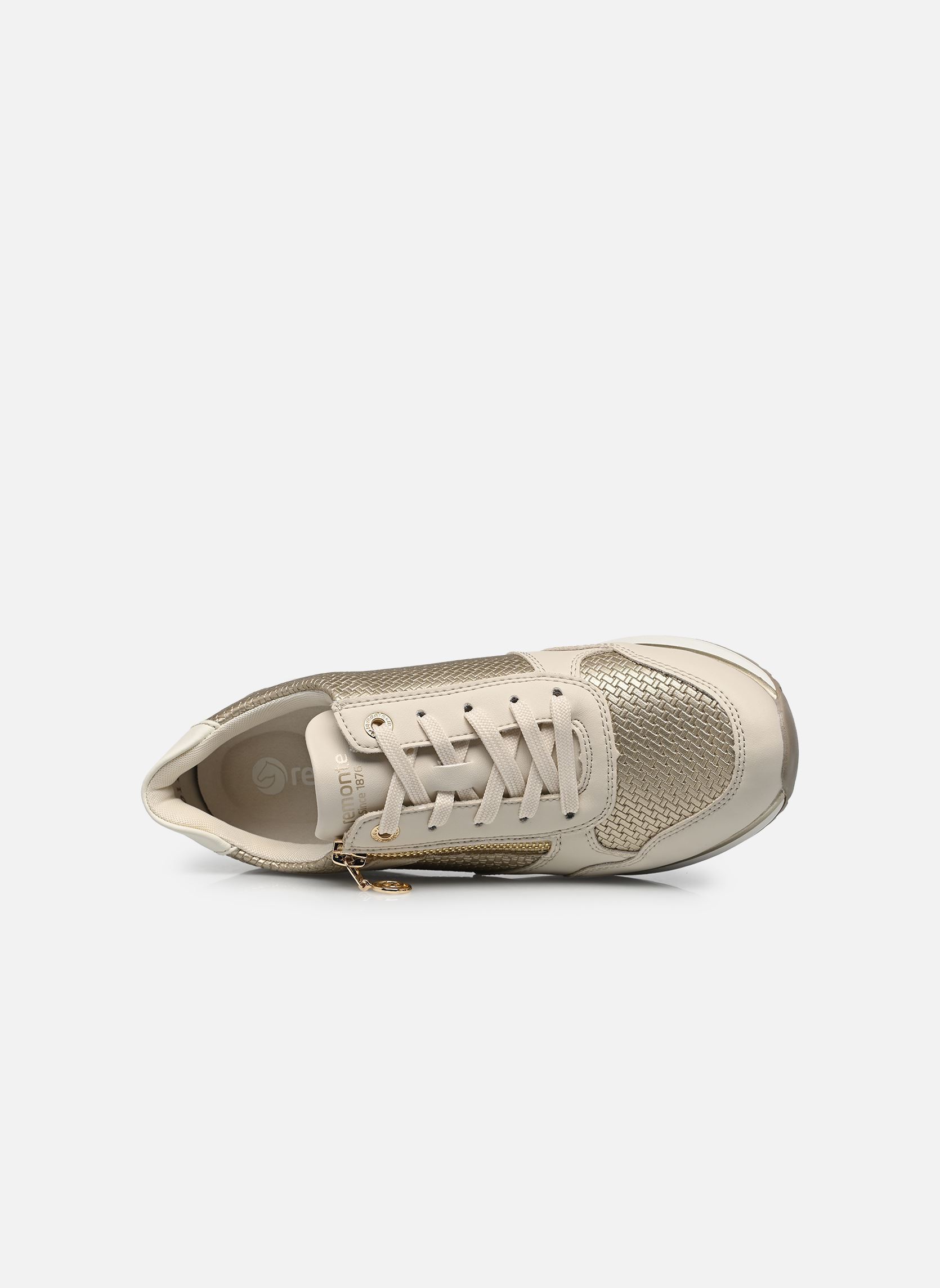 Lage sneakers D1G08 dames goud en brons Remonte Lage sneakers D1G08 dames goud en brons PORZELLAN/PALEGOLD/OFFWHITE