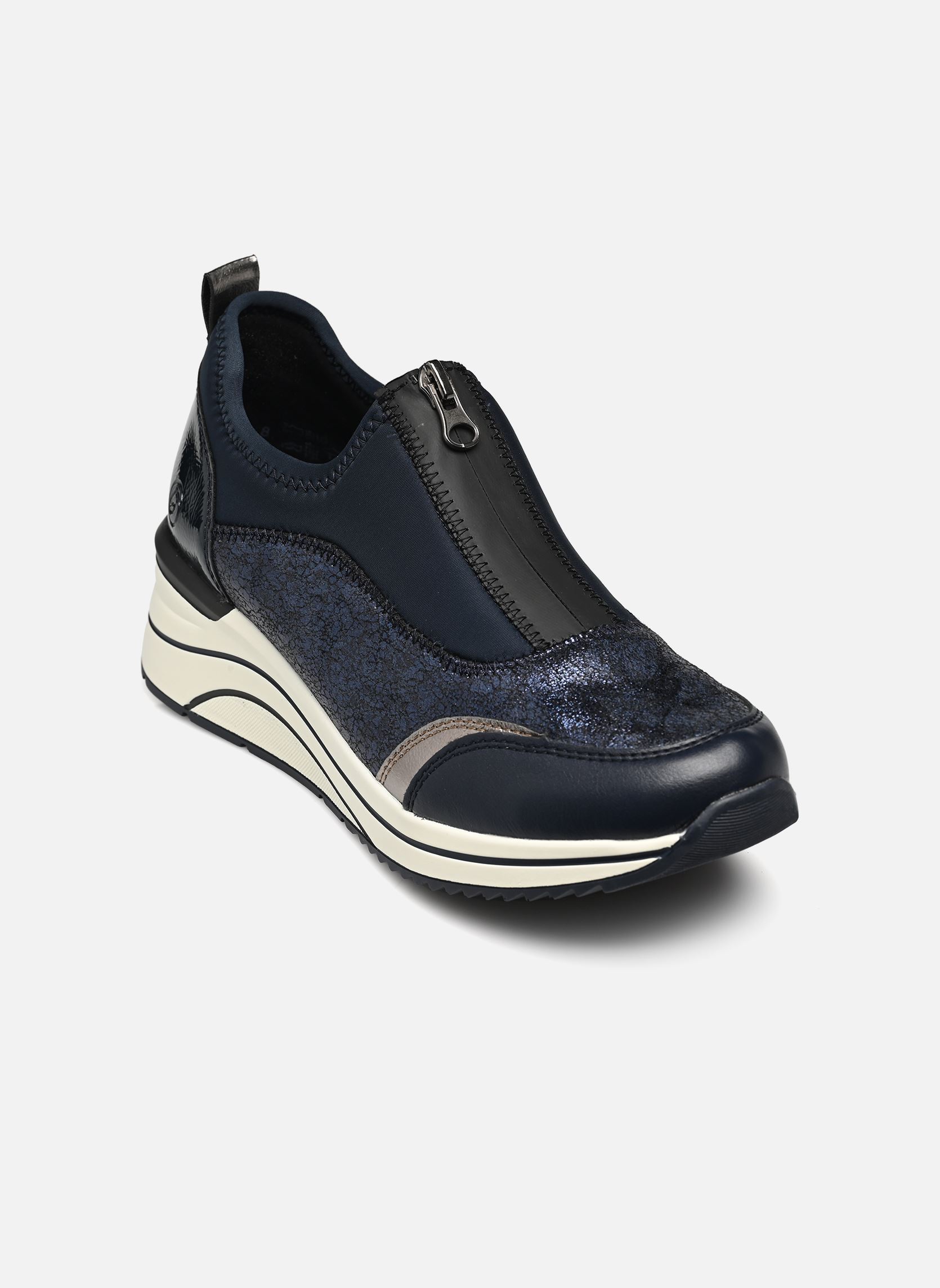 Sleehak sneakers D0T08 dames blauw Remonte Sleehak sneakers D0T08 dames blauw NAVY/BLAU/ALTSILBER/NAVY/UNIFO