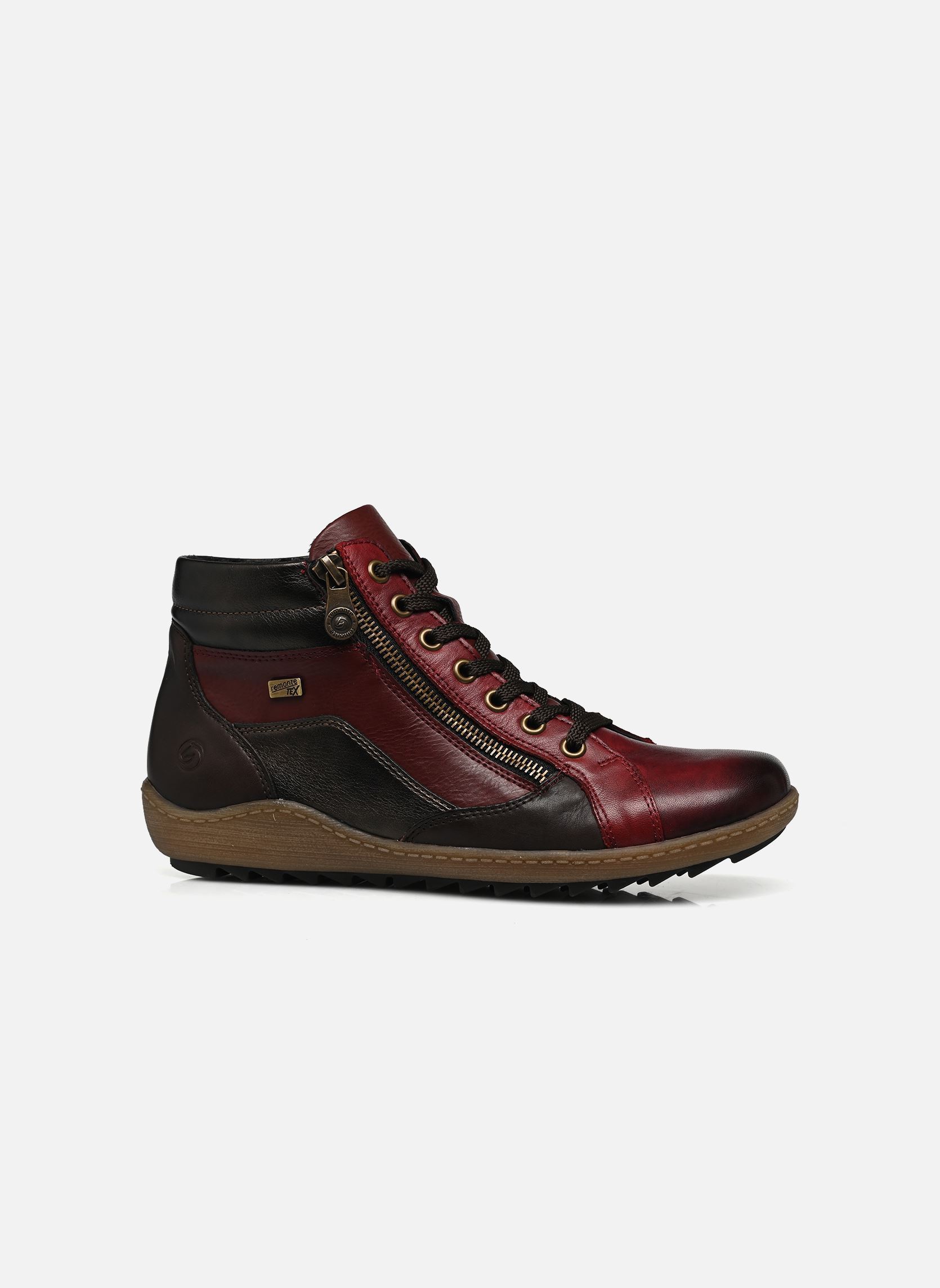 Hoge sneakers R1458 dames bruin Remonte Hoge sneakers R1458 dames bruin VINO/HAVANNA/VINOROSSO/ANTIK