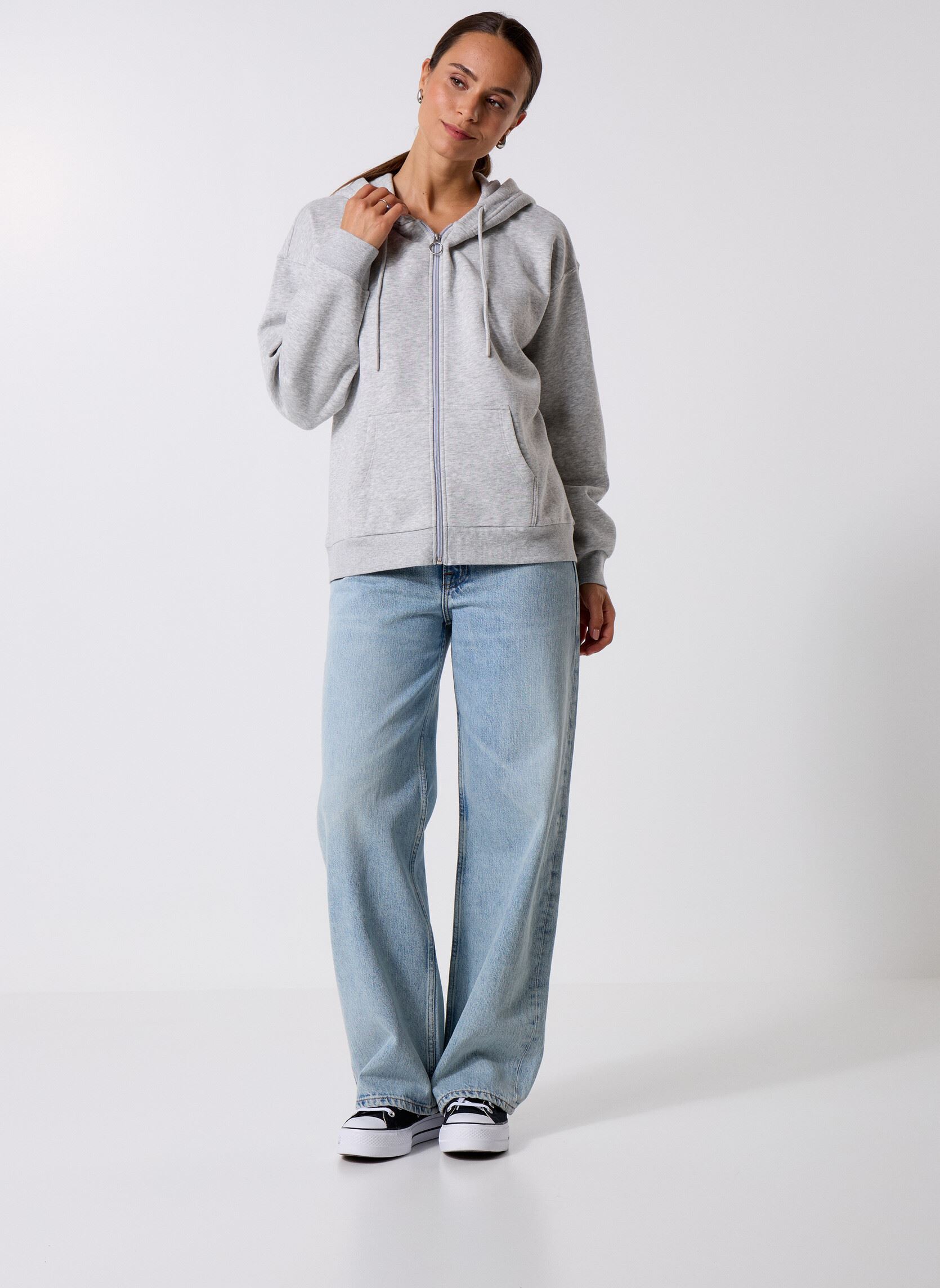 Sweats zippés MZIPP sweatshirt femme gris MADE BY Sweats zippés MZIPP sweatshirt femme gris Gris clair
