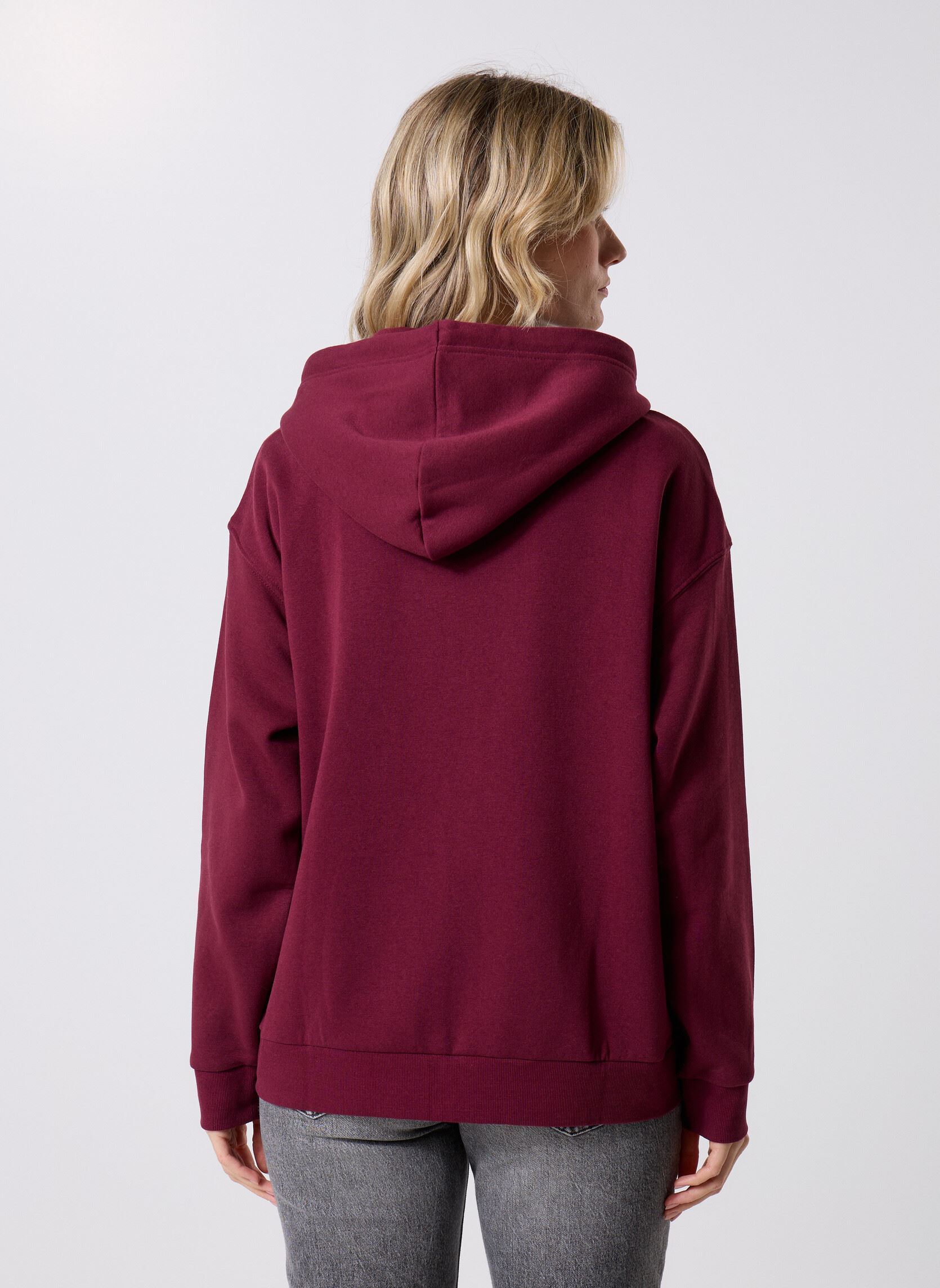 Sweaters met rits MZIPP sweatshirt dames bordeaux MADE BY Sweaters met rits MZIPP sweatshirt dames bordeaux MAROON BANNER