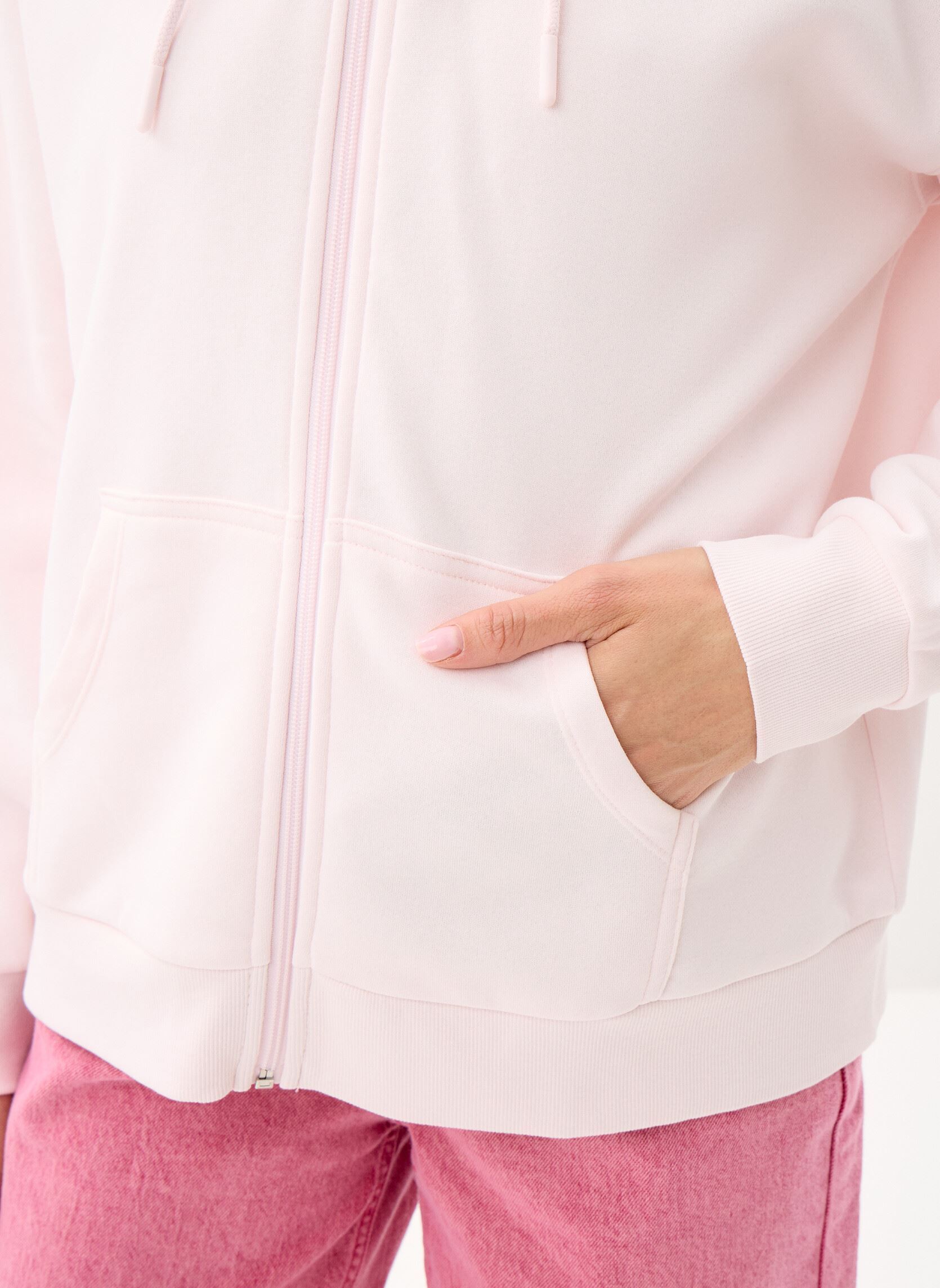 Sweaters met rits MZIPP sweatshirt dames roze MADE BY Sweaters met rits MZIPP sweatshirt dames roze Calcite
